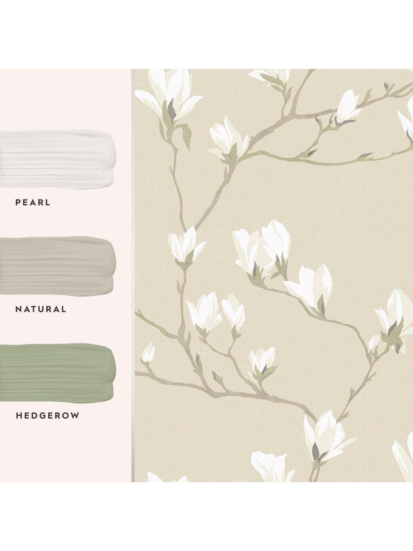 Image 4 of 4 of Laura Ashley Magnolia Grove Natural Wallpaper