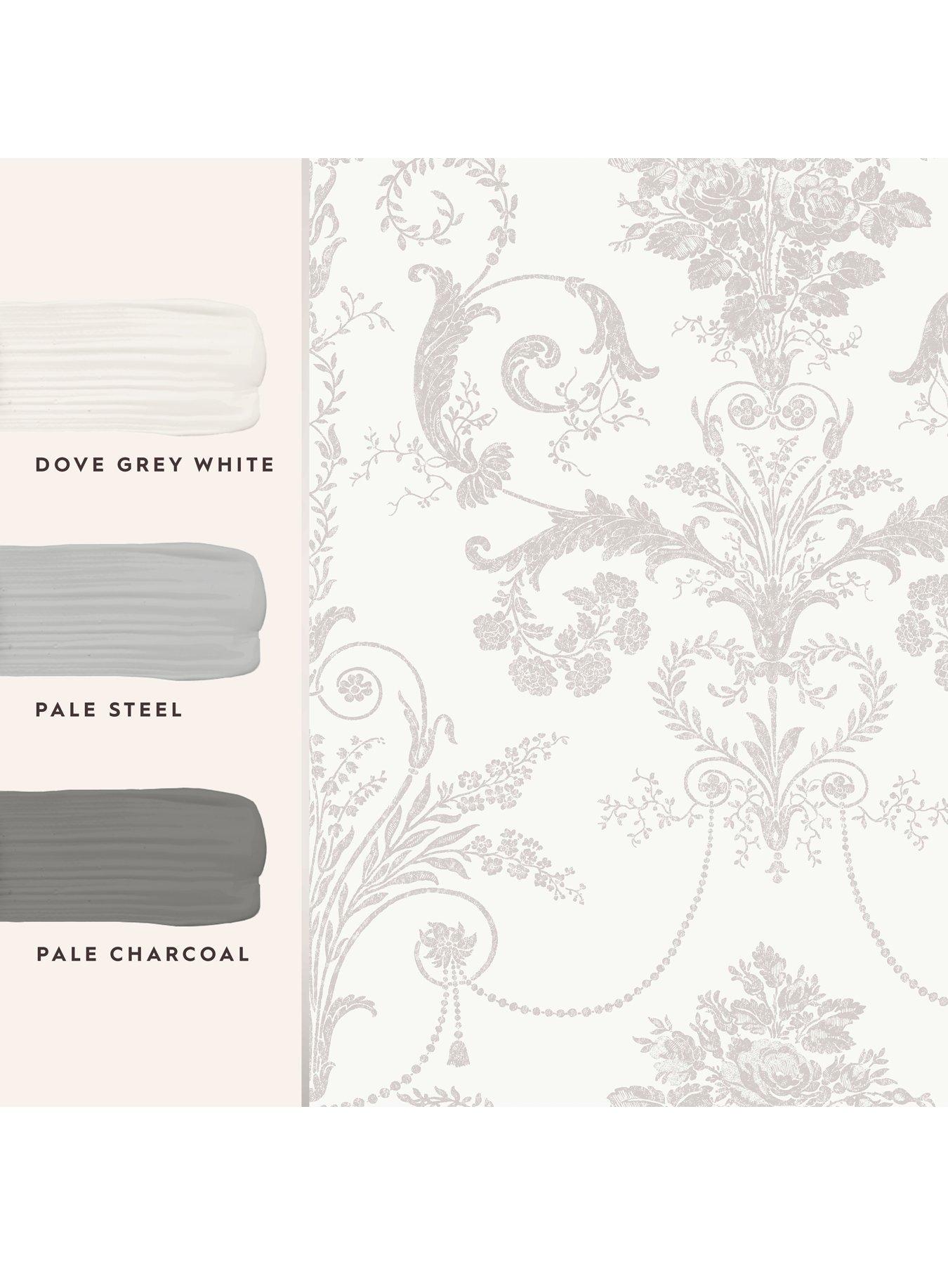 Image 4 of 4 of Laura Ashley Josette Dove Grey / White Wallpaper