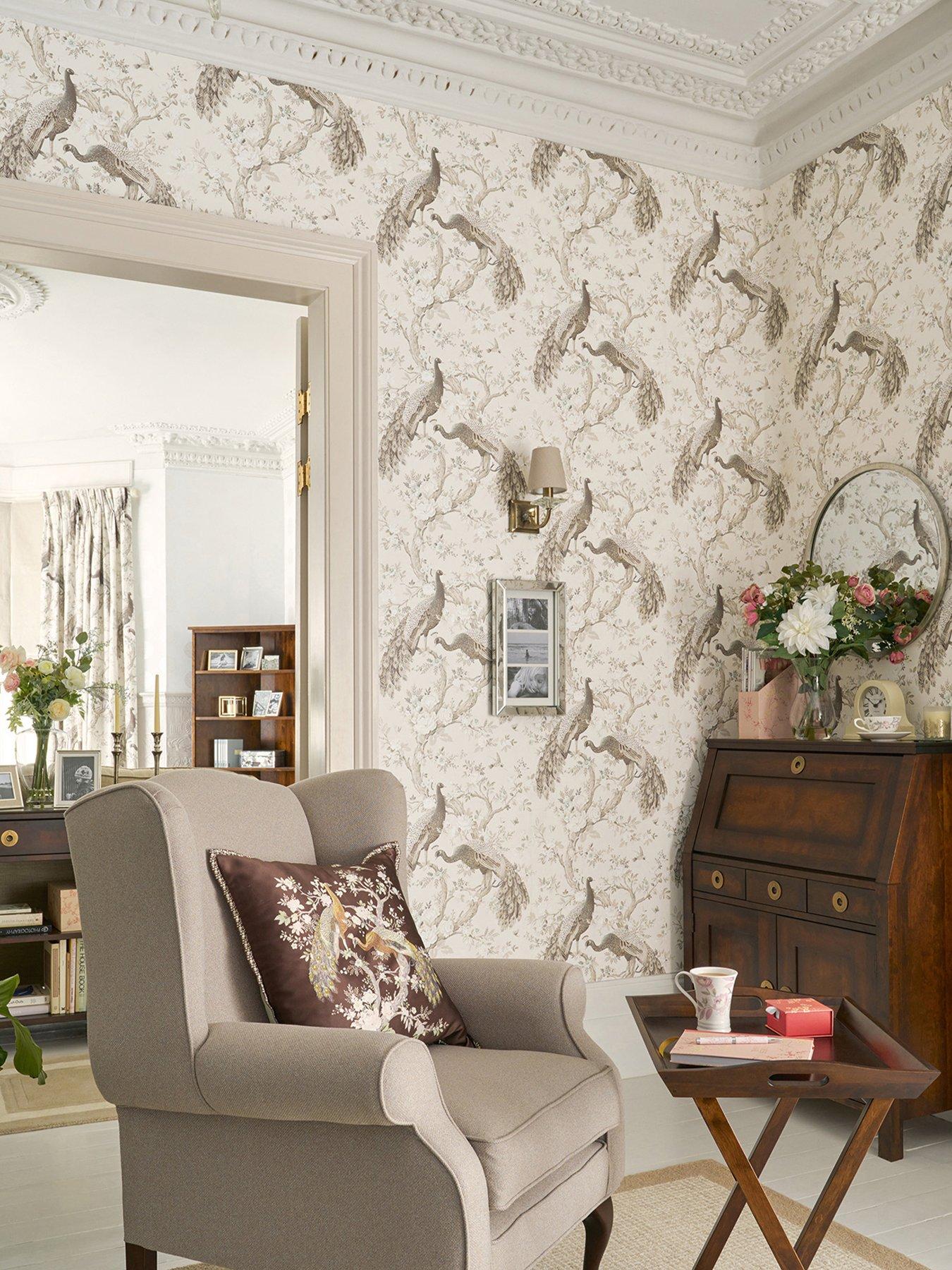 Laura Ashley Belvedere Soft Truffle Wallpaper