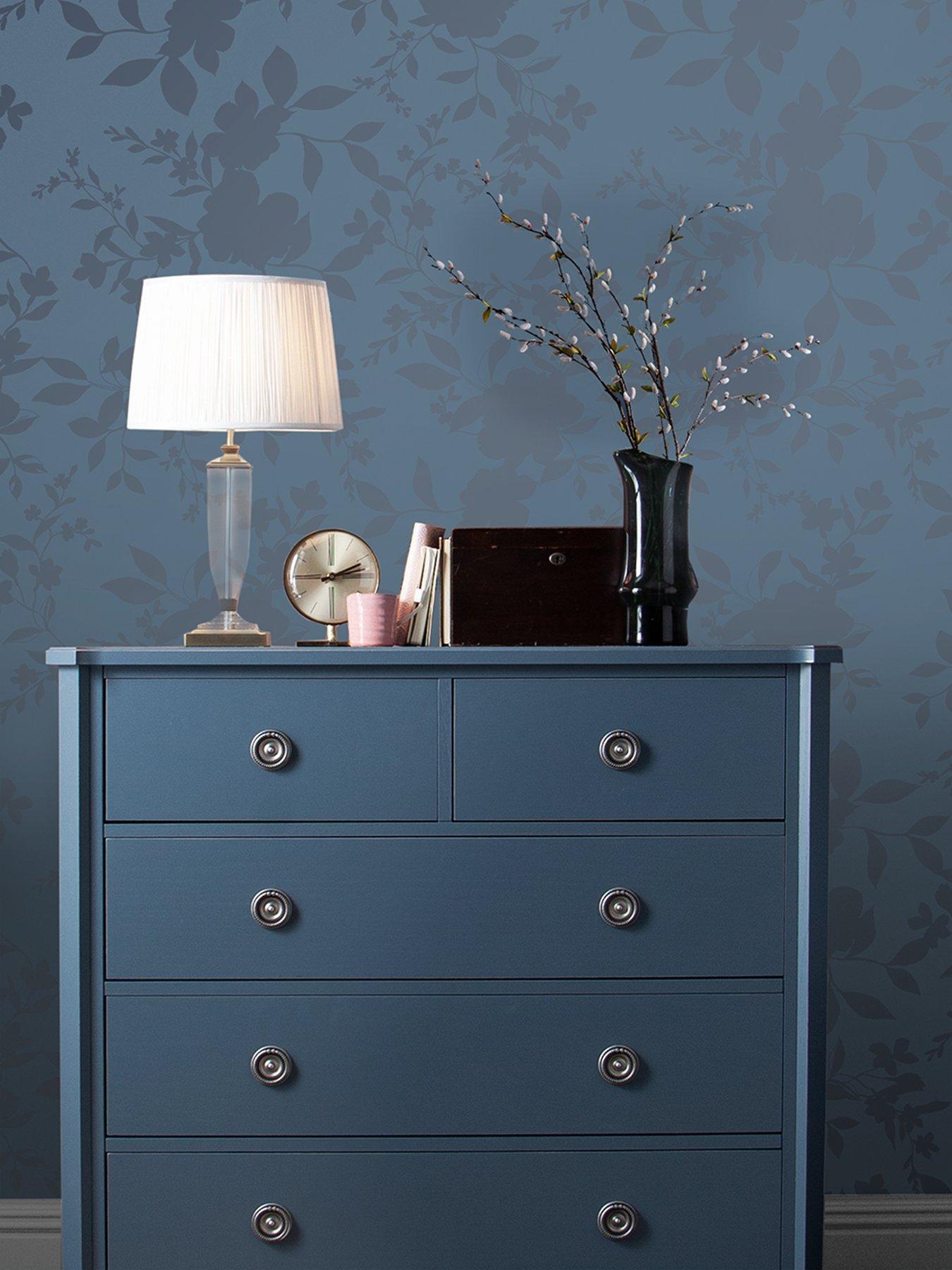 Laura Ashley Westbourne Midnight Blue Wallpaper