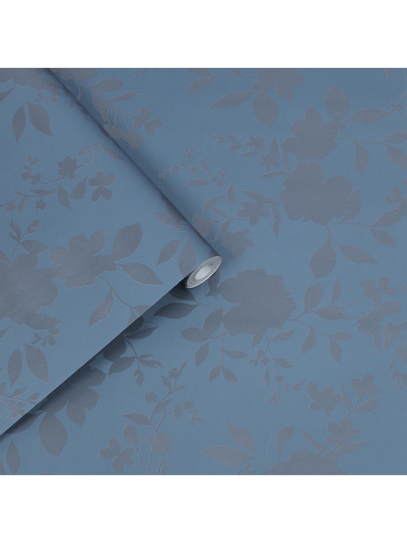 Image 3 of 4 of Laura Ashley Westbourne Midnight Blue Wallpaper