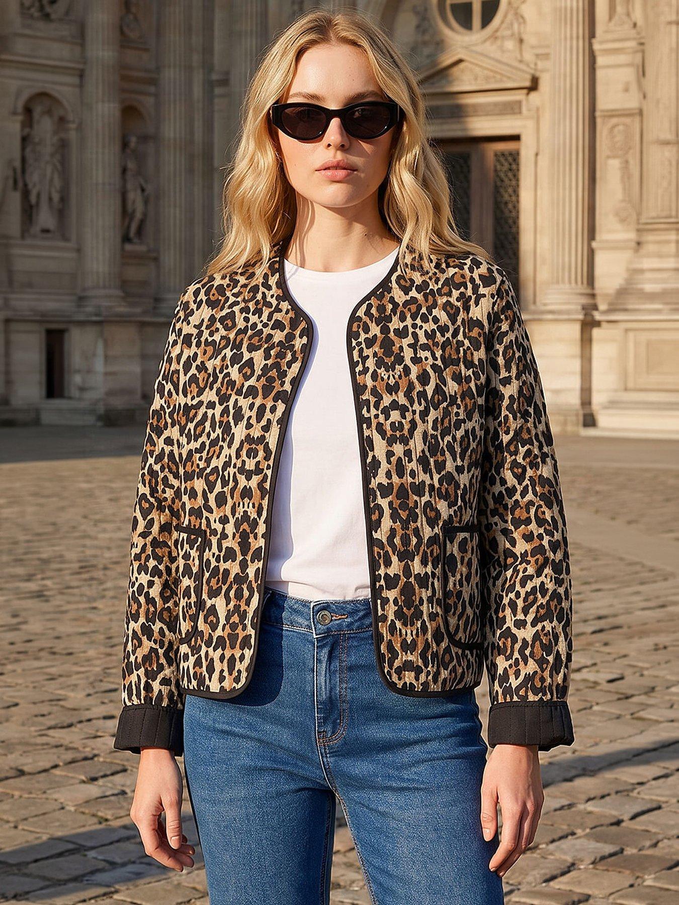 Roman Animal Print Reversible Jacket