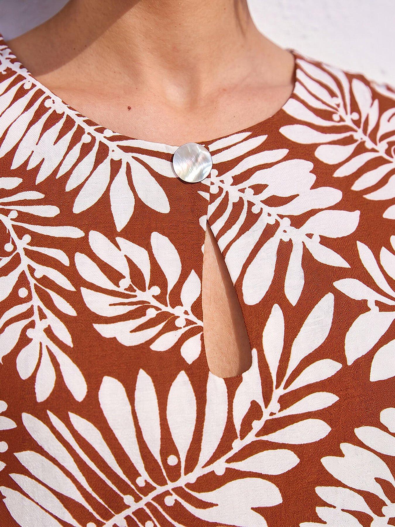 Image 2 of 5 of Roman Petite Button Shift Dress