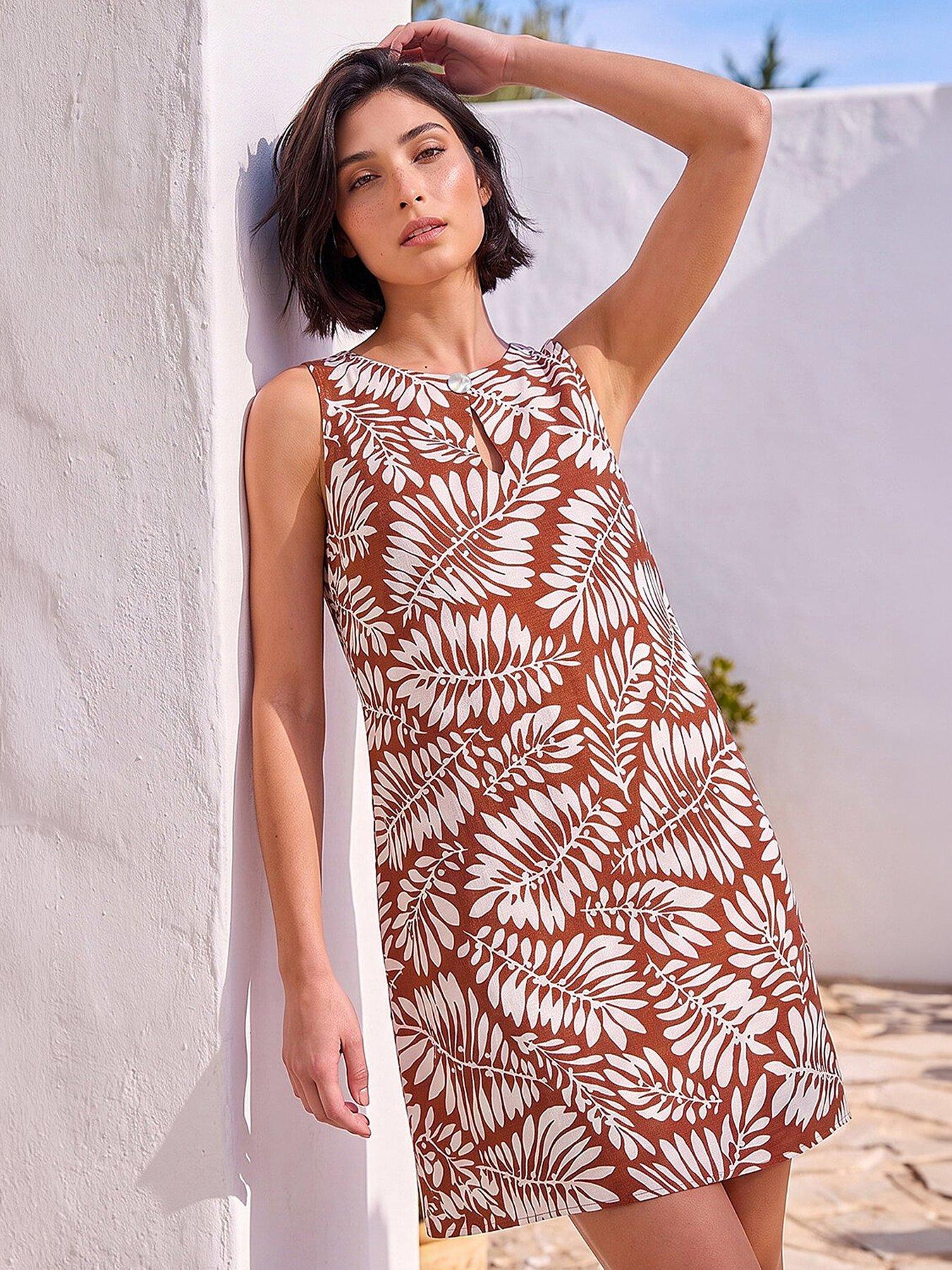 Image 4 of 5 of Roman Petite Button Shift Dress