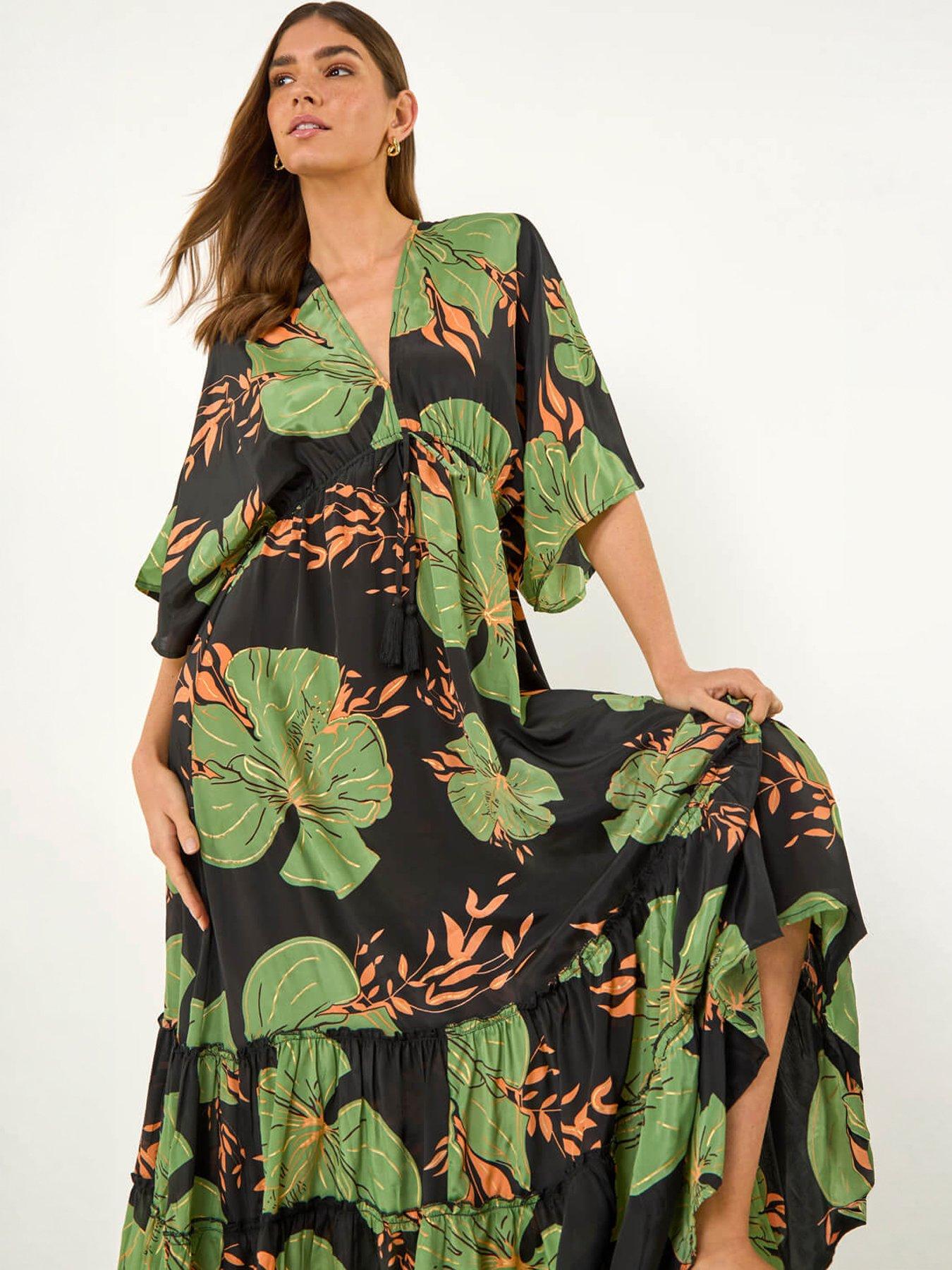 Image 1 of 5 of Roman Boho Leaf Maxi Dress