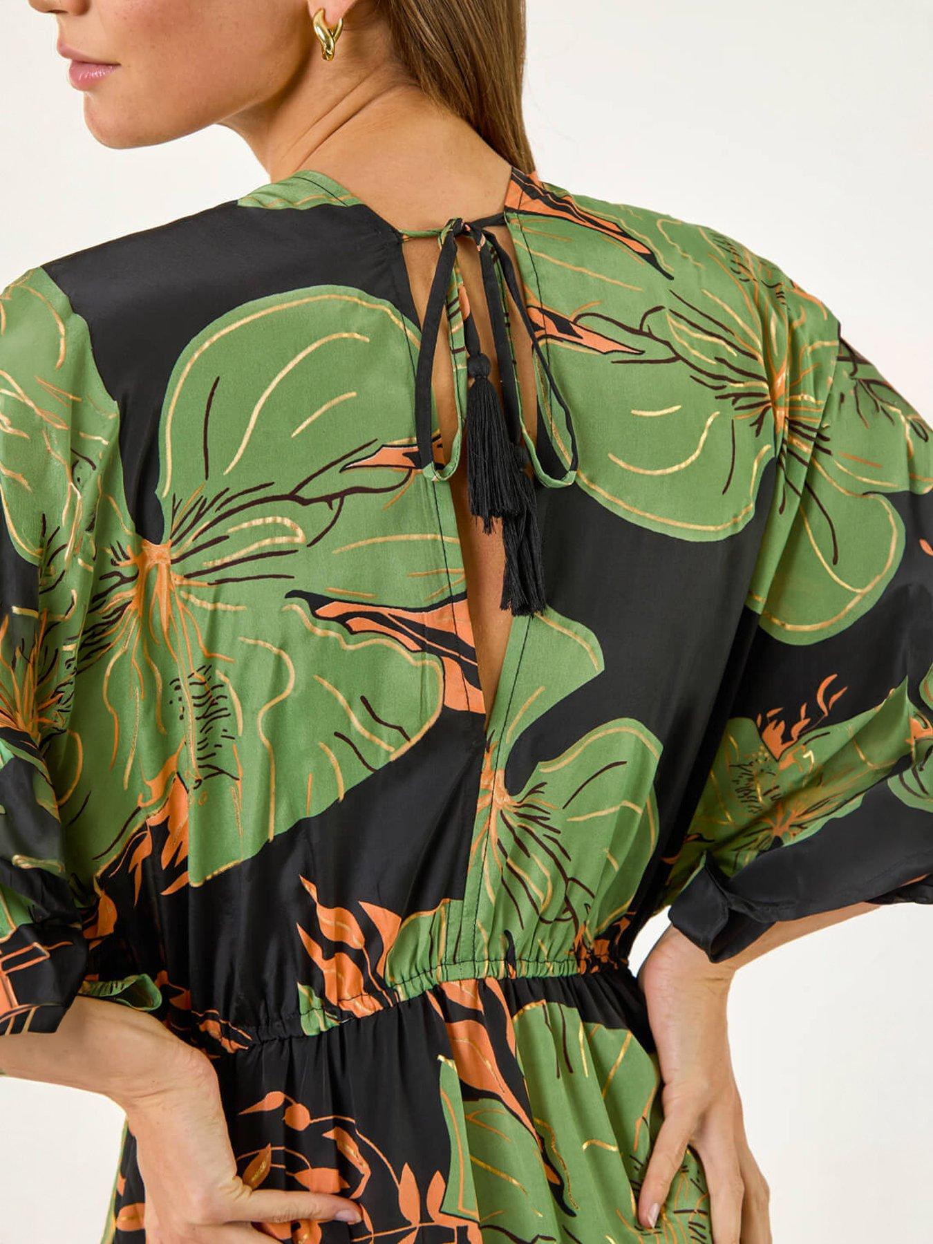 Image 2 of 5 of Roman Boho Leaf Maxi Dress