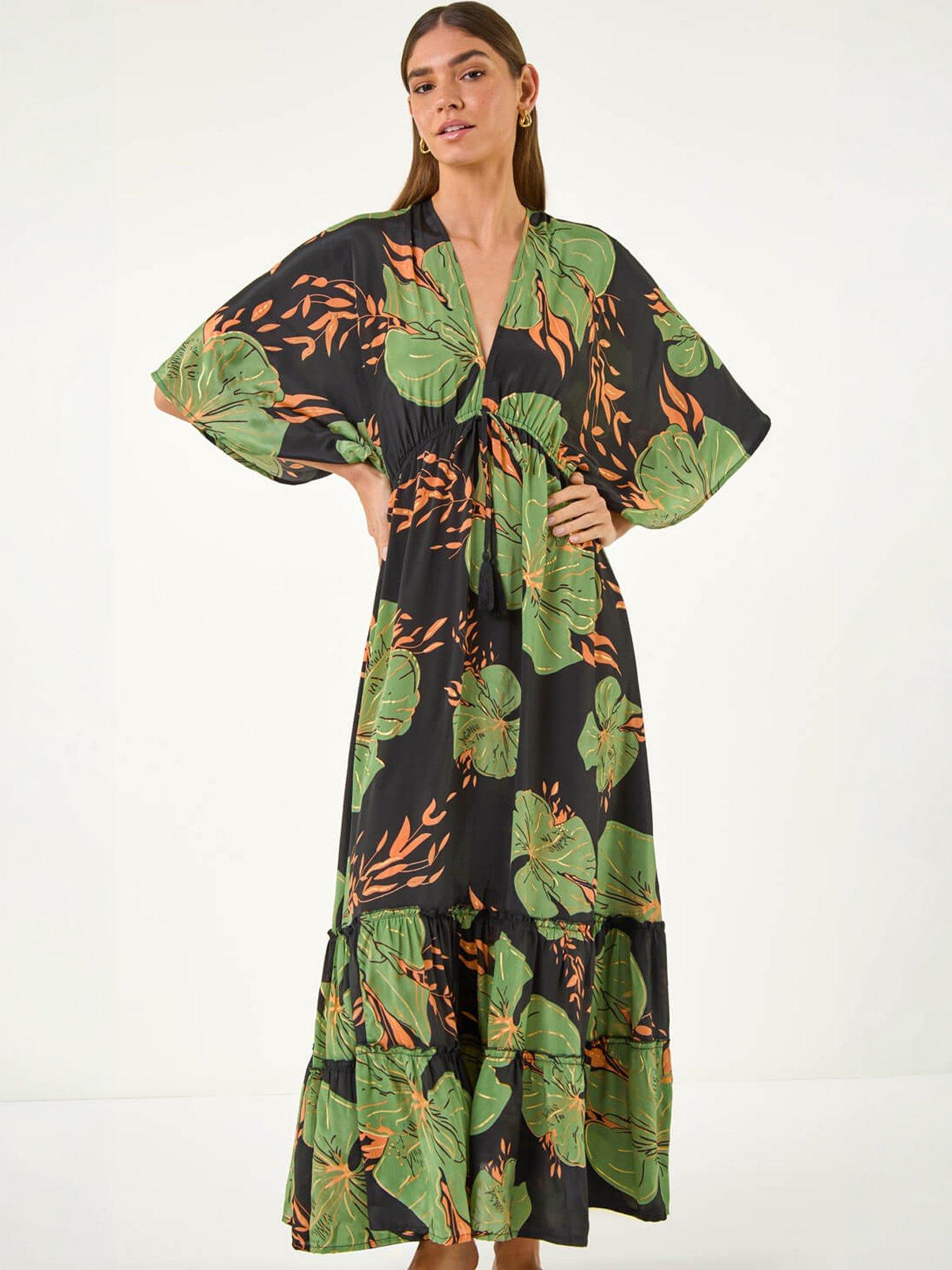 Image 3 of 5 of Roman Boho Leaf Maxi Dress