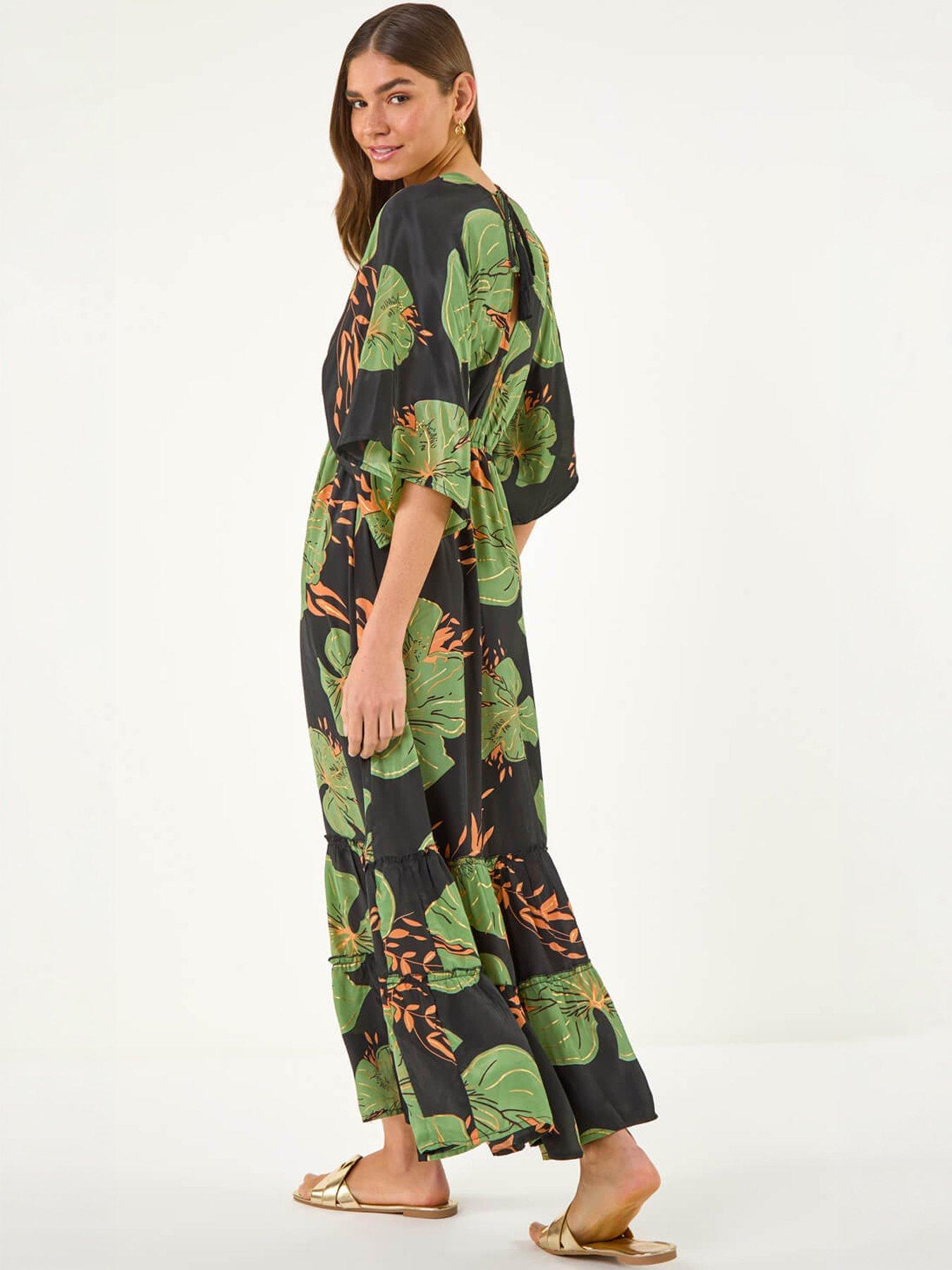 Image 4 of 5 of Roman Boho Leaf Maxi Dress