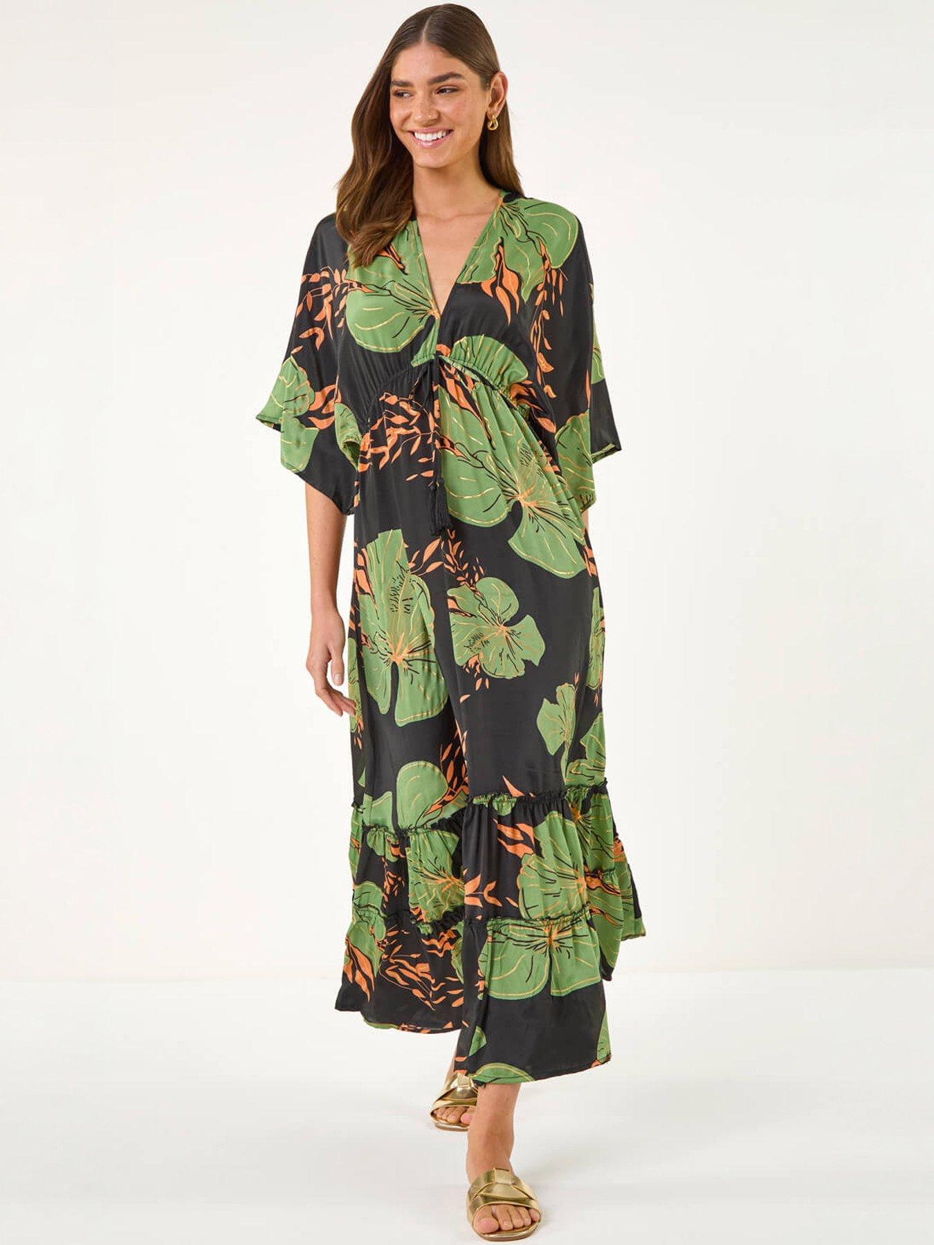 Image 5 of 5 of Roman Boho Leaf Maxi Dress