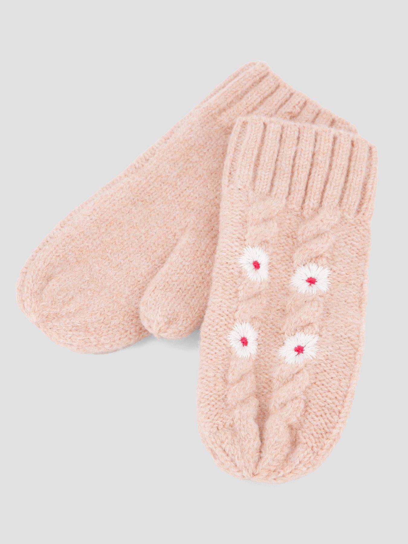 Image 3 of 4 of The Very Collection Girls Embroidered 3 Piece Hat Set (1 Years - 5 Years) - Pink