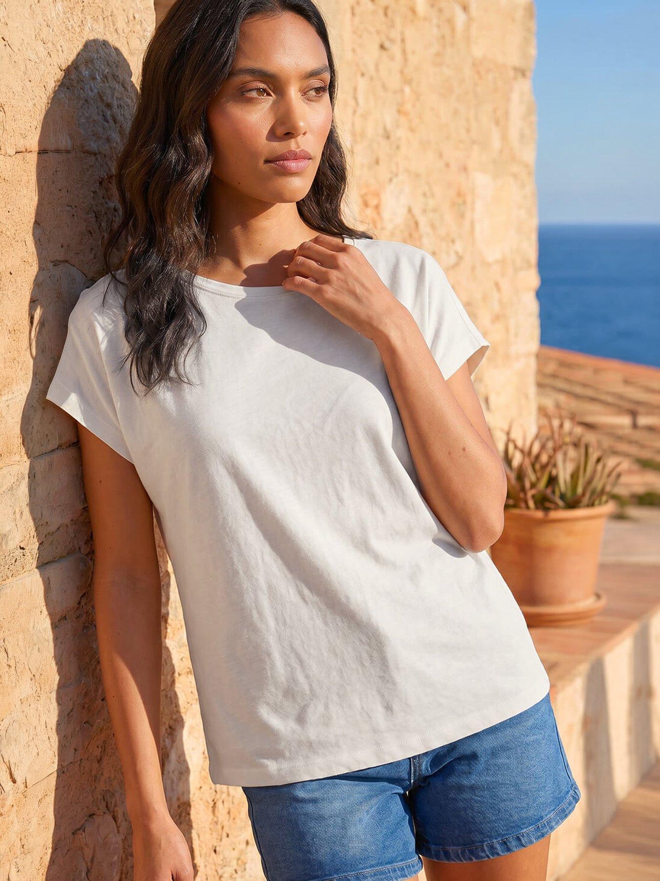 Image 4 of 4 of Roman Lace Back Jersey Stretch Top