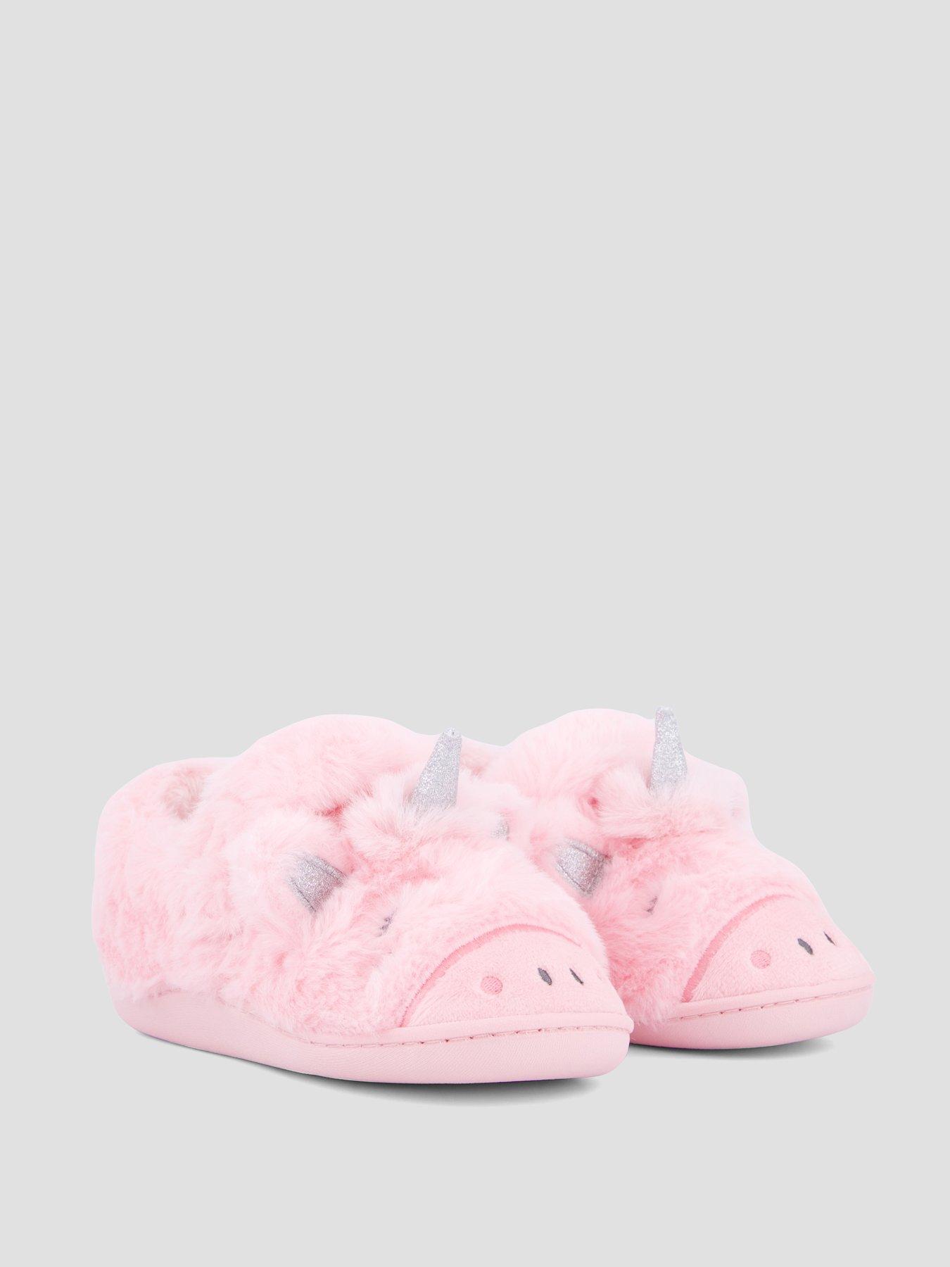 Image 6 of 7 of The Very Collection Girls 3d Unicorn Velcro Slipper