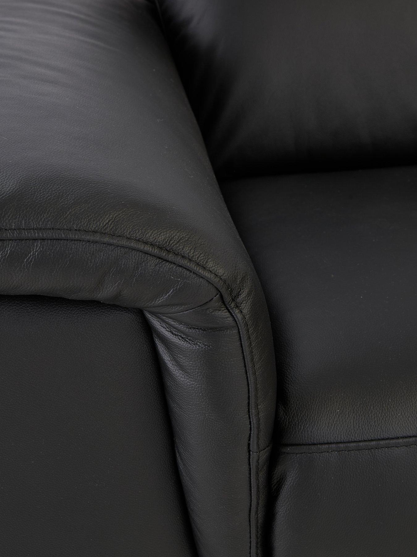Image 6 of 8 of The Very Collection Lorenza Leather/Faux Leather Power Recliner Right Hand 3 Seater Chaise - FSC&reg; Certified