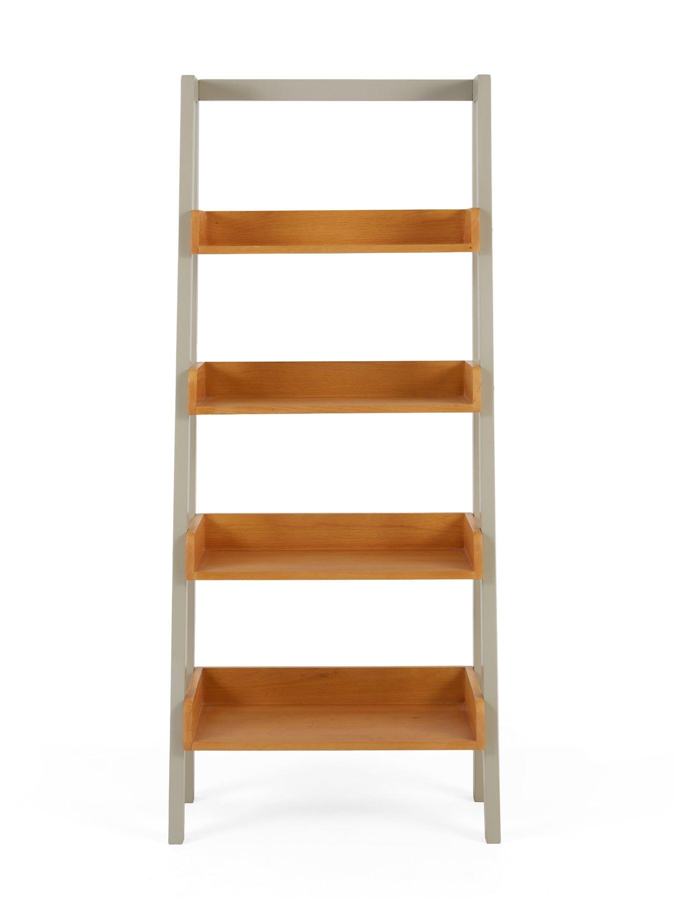 Image 3 of 6 of The Very Collection Malone Ladder Shelf - Grey/Oak