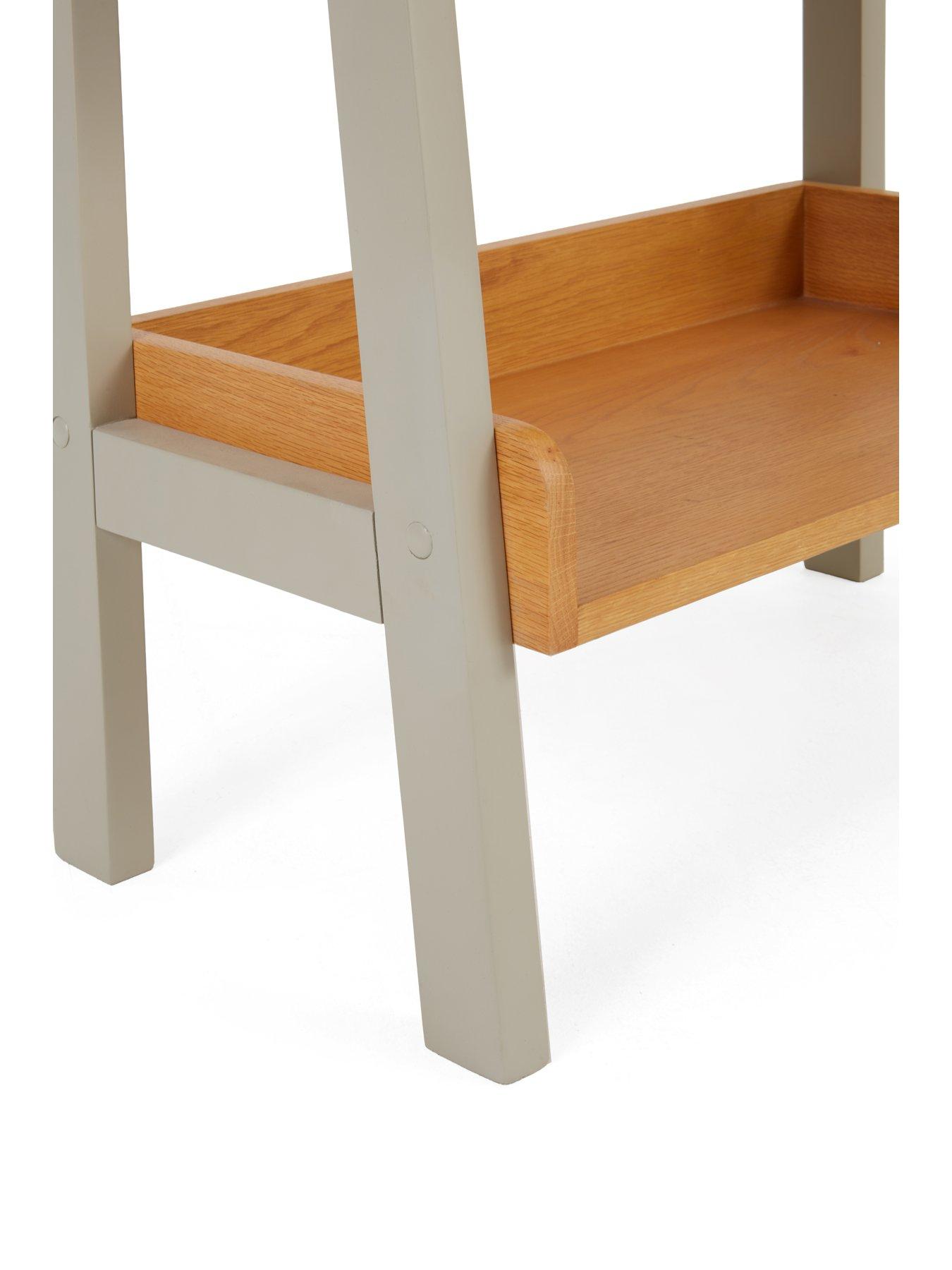 Image 6 of 6 of The Very Collection Malone Ladder Shelf - Grey/Oak