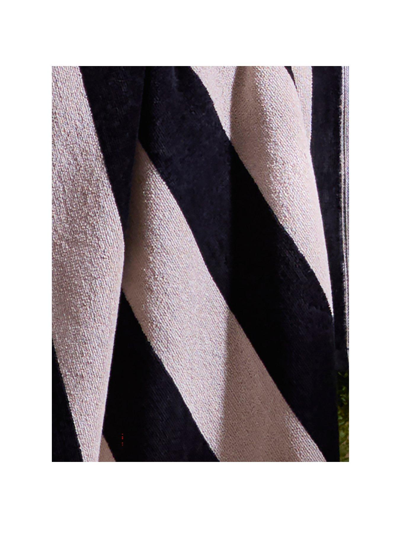 Image 2 of 4 of Laurence Llewelyn-Bowen Festivo Stripe Towel Collection Black