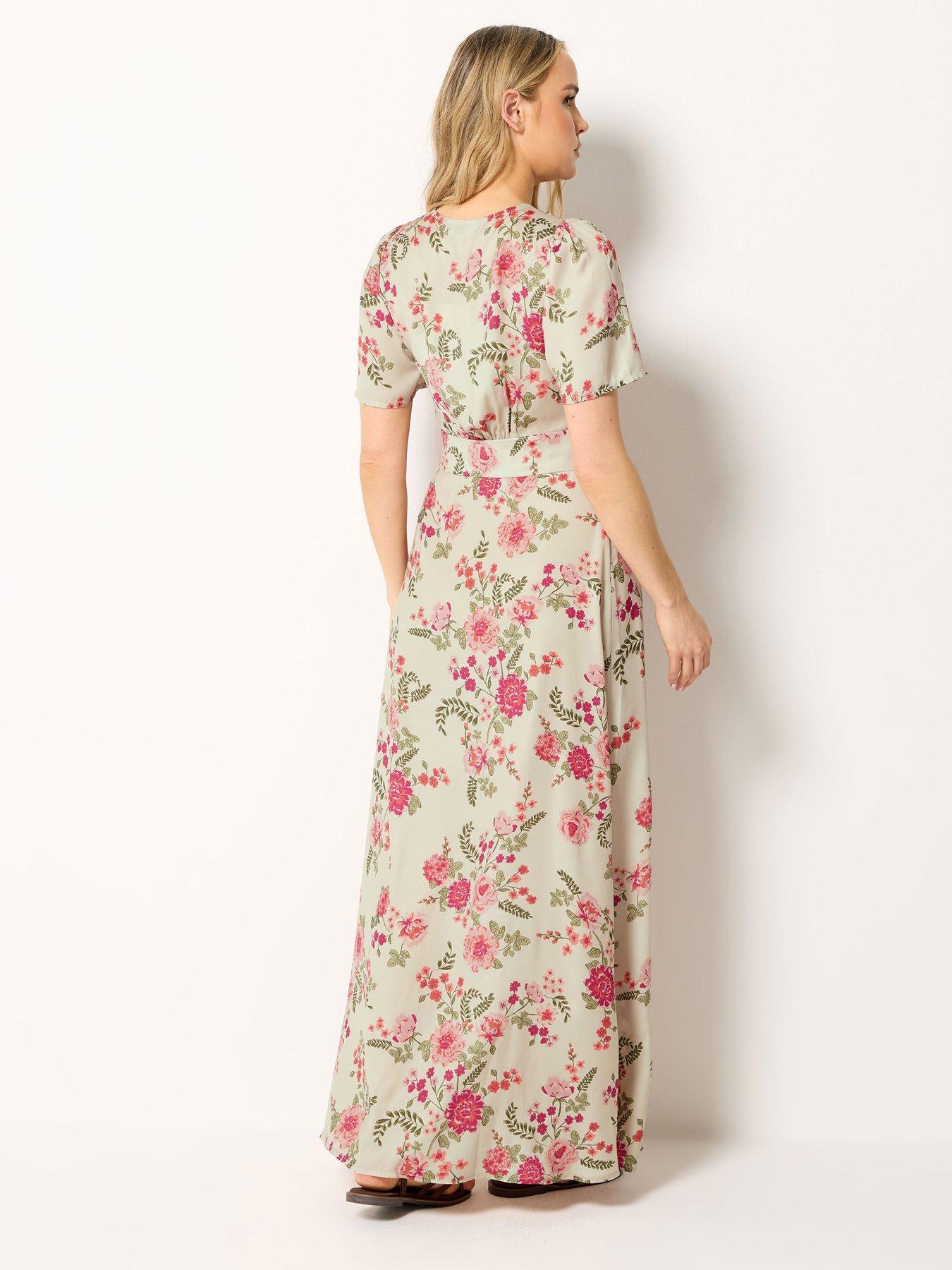 Image 2 of 4 of Long Tall Sally Tall Floral Satin Tea Maxi Dress