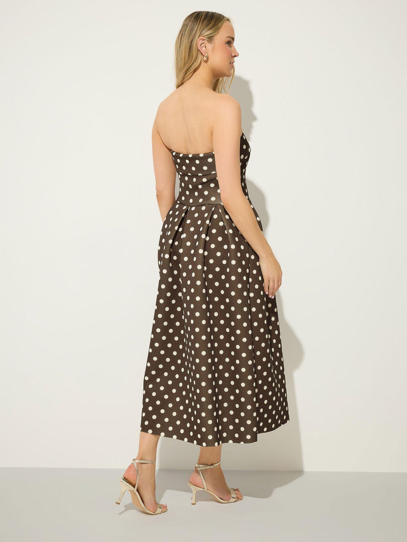 bardot joie mini dress Bardot Joie Polka Dot Linen Mini Dress