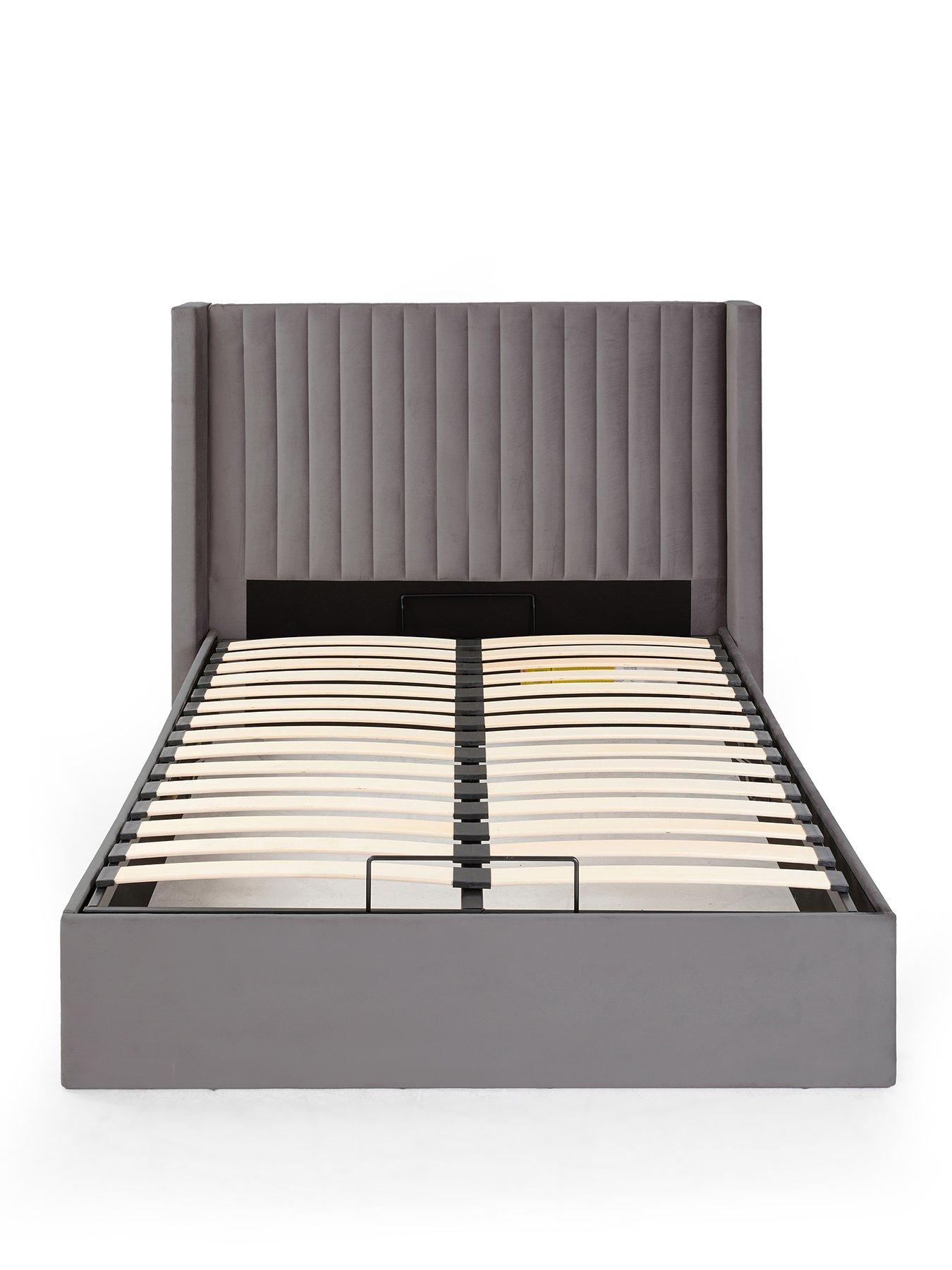 Image 2 of 7 of The Very Collection Haywood End Lift Up Storage Ottoman Bed with Mattress Options (Buy &amp; SAVE!) - Grey