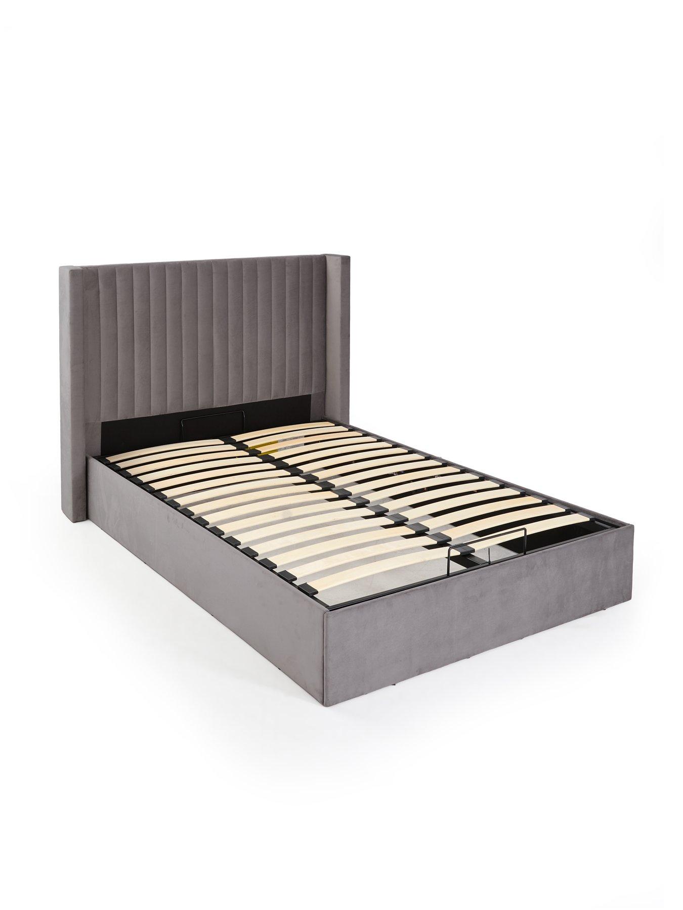 Image 4 of 7 of The Very Collection Haywood End Lift Up Storage Ottoman Bed with Mattress Options (Buy &amp; SAVE!) - Grey