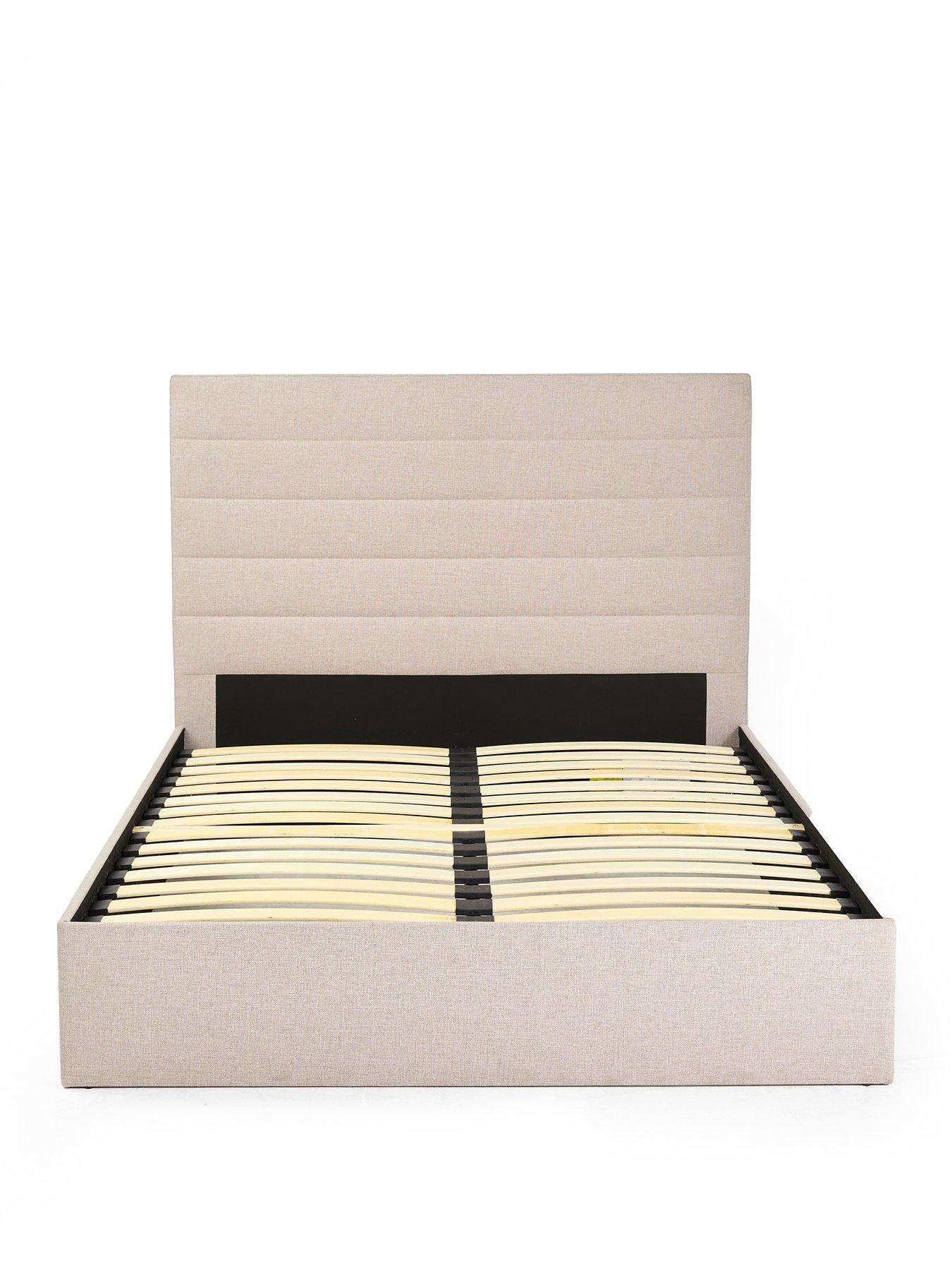 Image 2 of 7 of The Very Collection Lennox&nbsp;Fabric Bed with Mattress Options (Buy &amp; SAVE!) - Natural