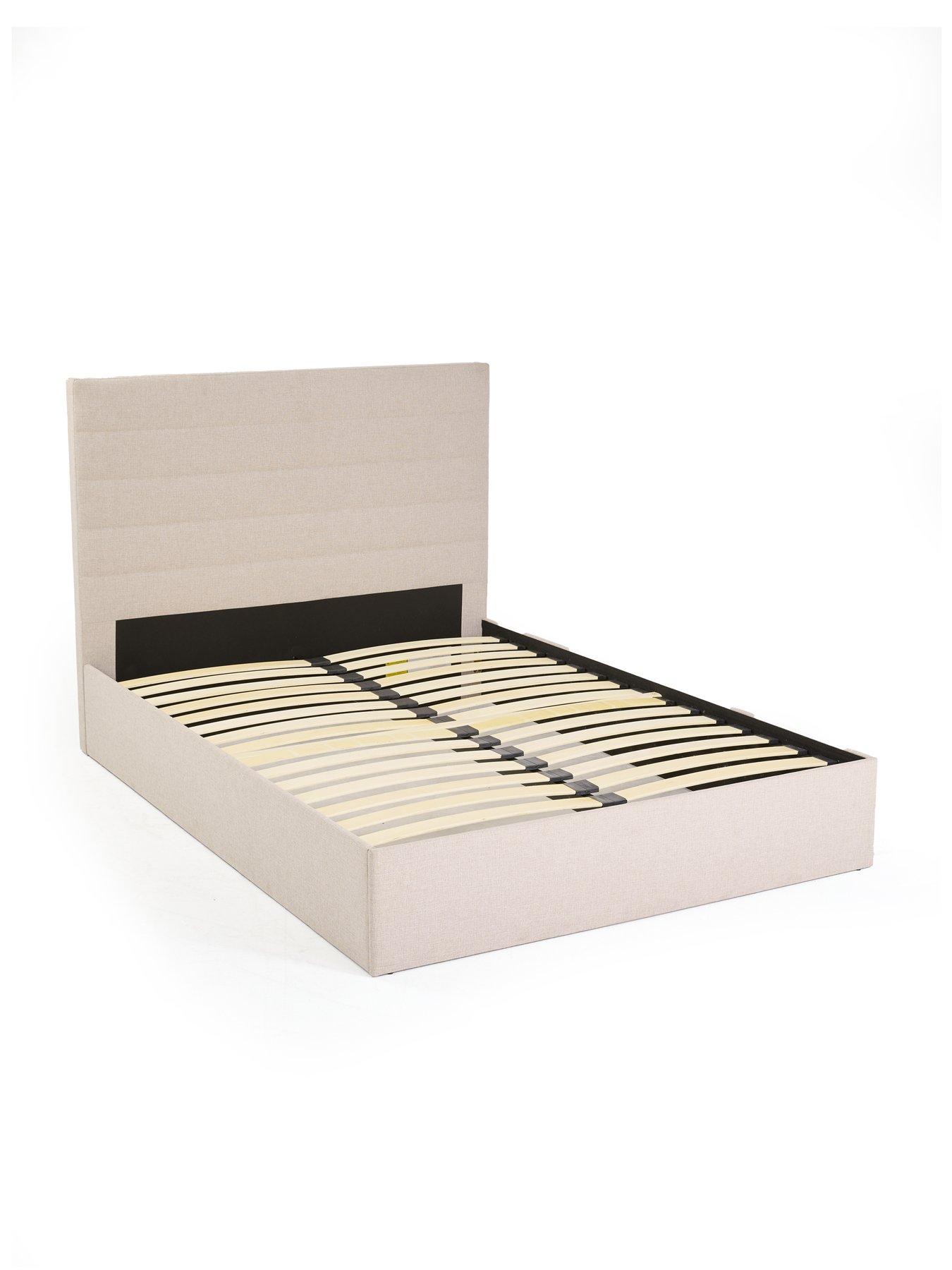 Image 3 of 7 of The Very Collection Lennox&nbsp;Fabric Bed with Mattress Options (Buy &amp; SAVE!) - Natural