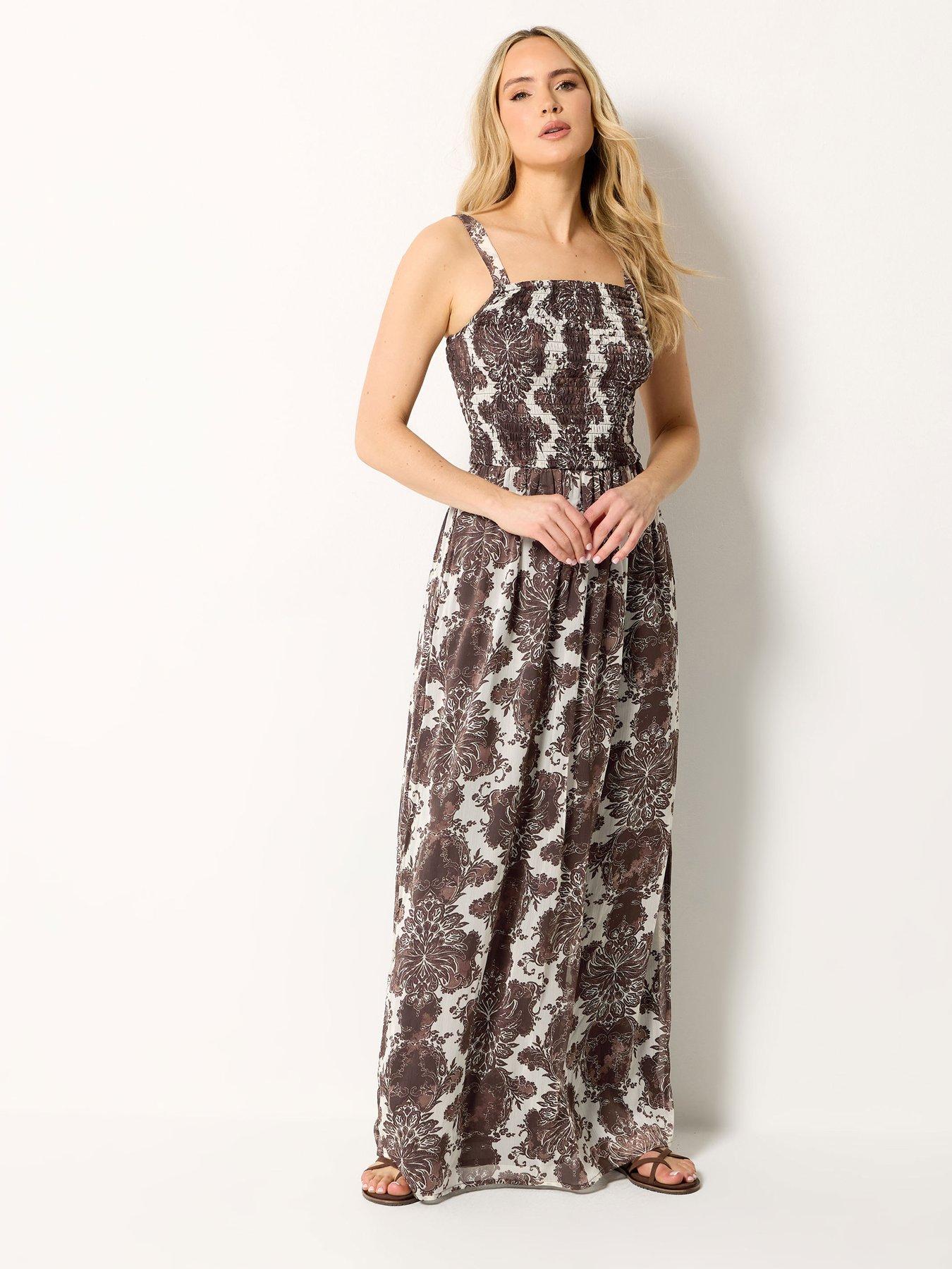 Long Tall Sally Tall Paisley Shirred Maxi Dress