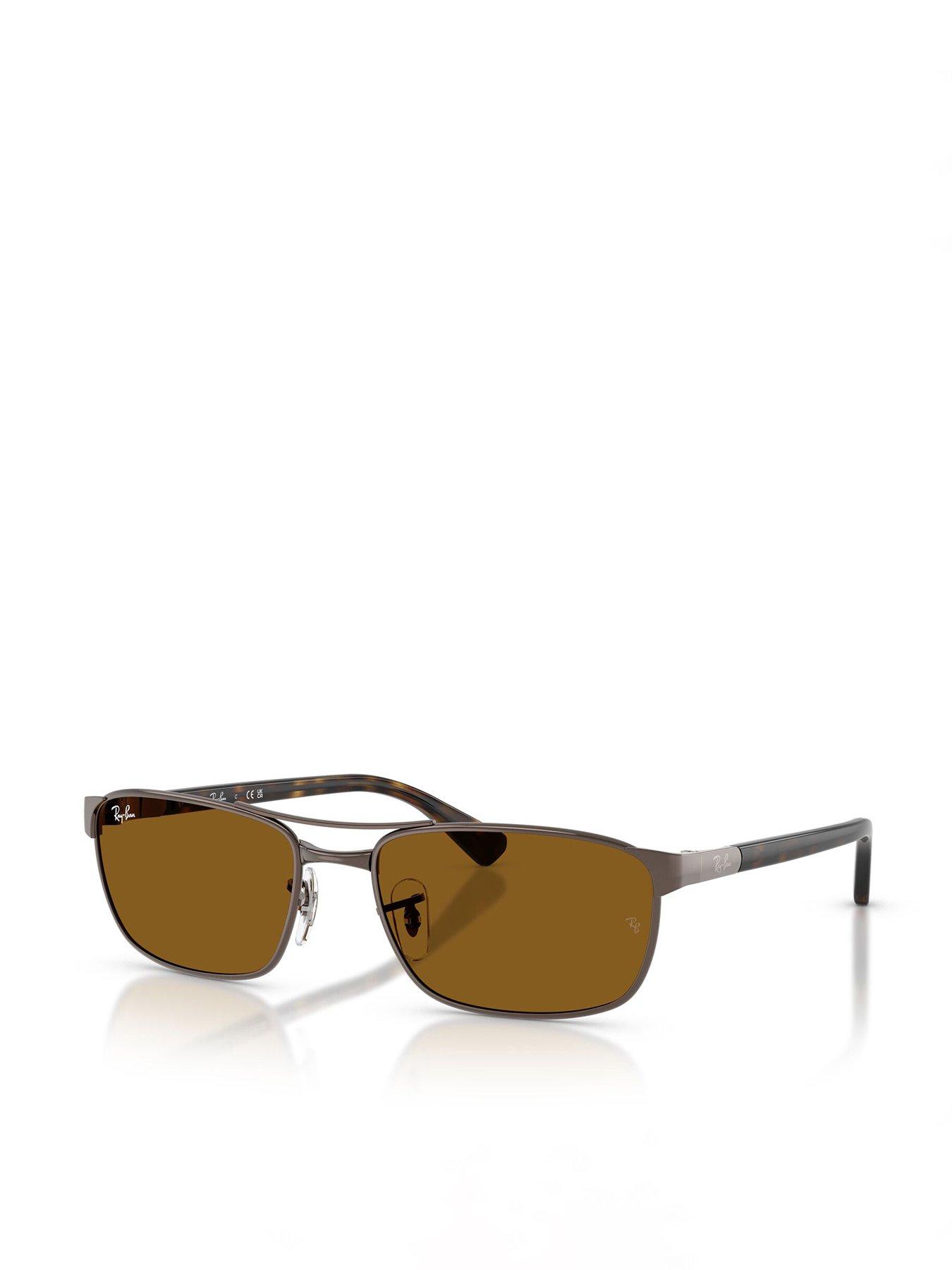 Image 1 of 5 of Ray-Ban Ray Ban 3778 Rectangular Sunglasses - Brown