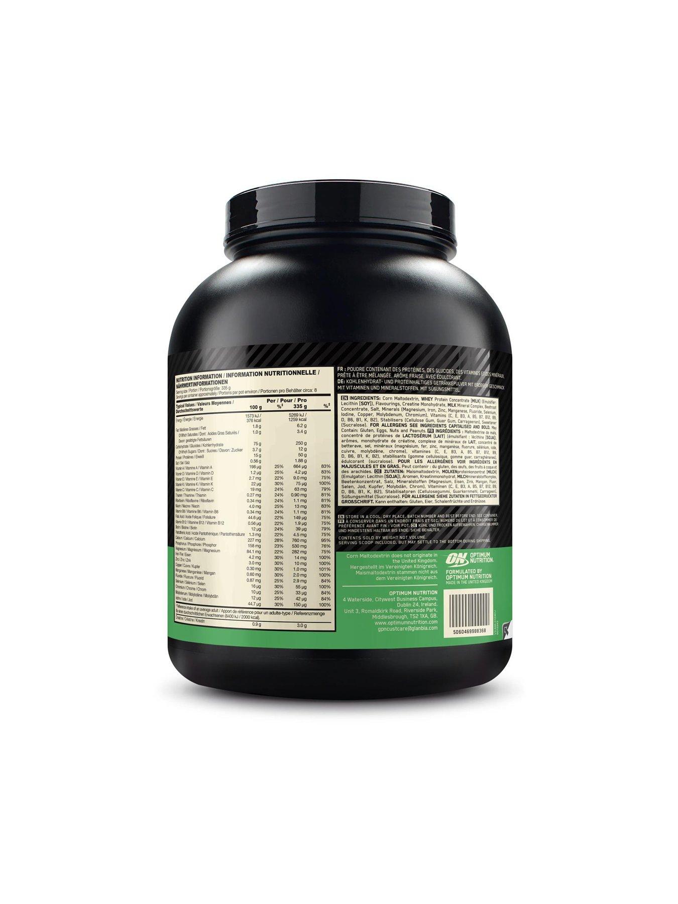 Image 2 of 2 of Optimum Nutrition Mass Gainer Powder - Strawberry - 2.73kg