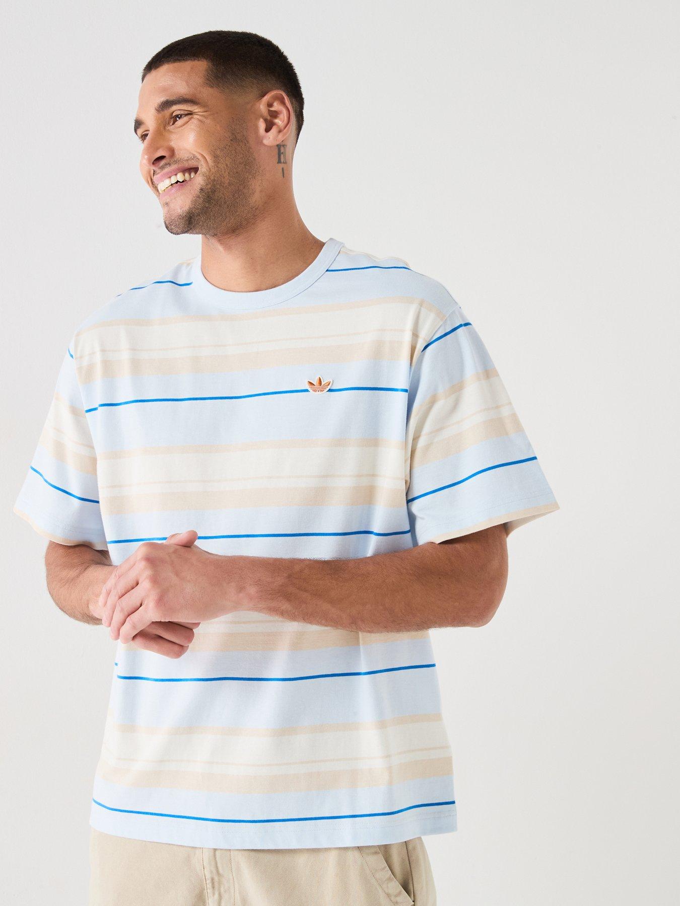 adidas Originals Mens Stripe T-Shirt - White