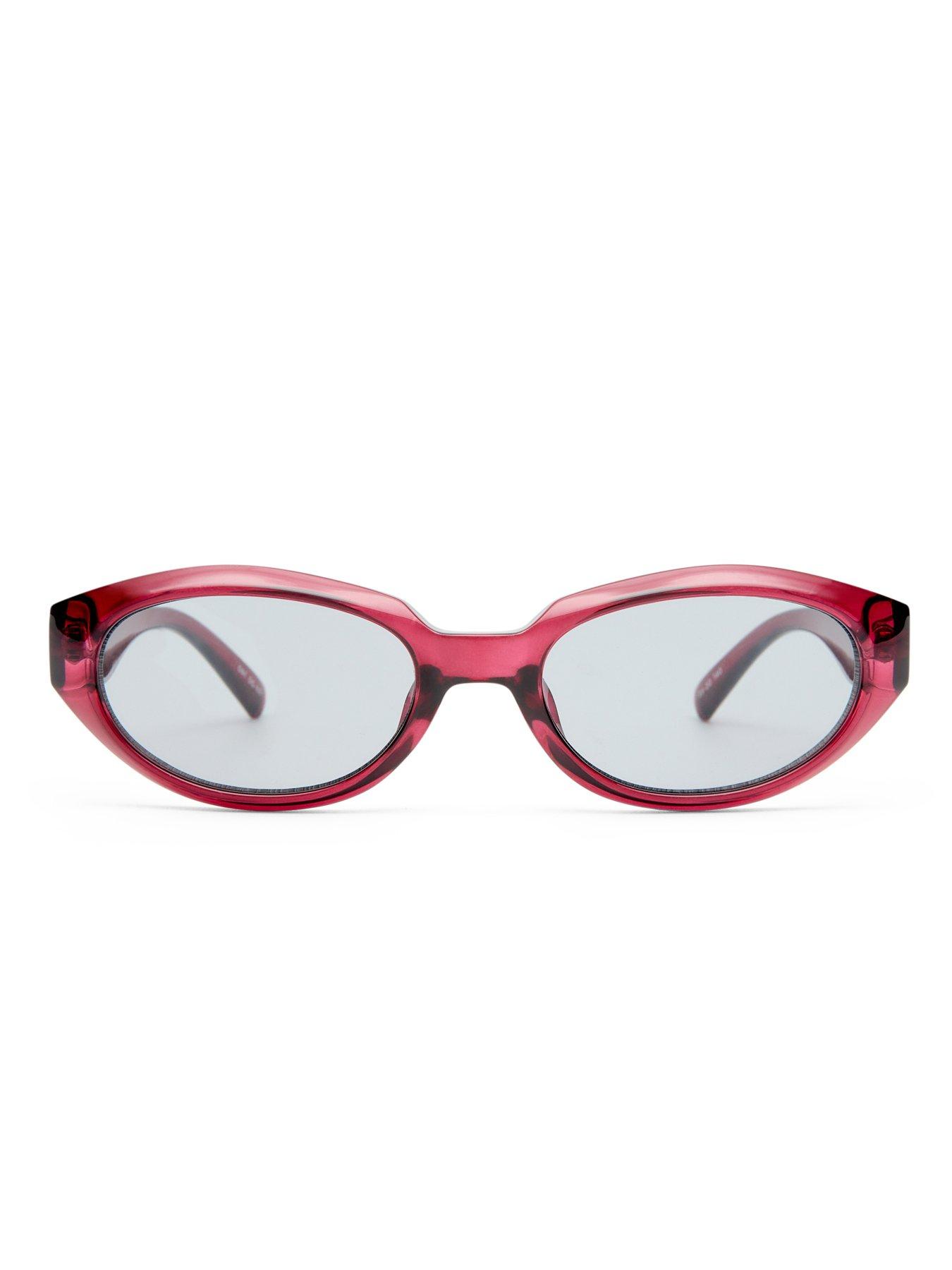 Image 3 of 4 of LE SPECS Womens Le Bijou Oval Tinted Sunglasses - Red