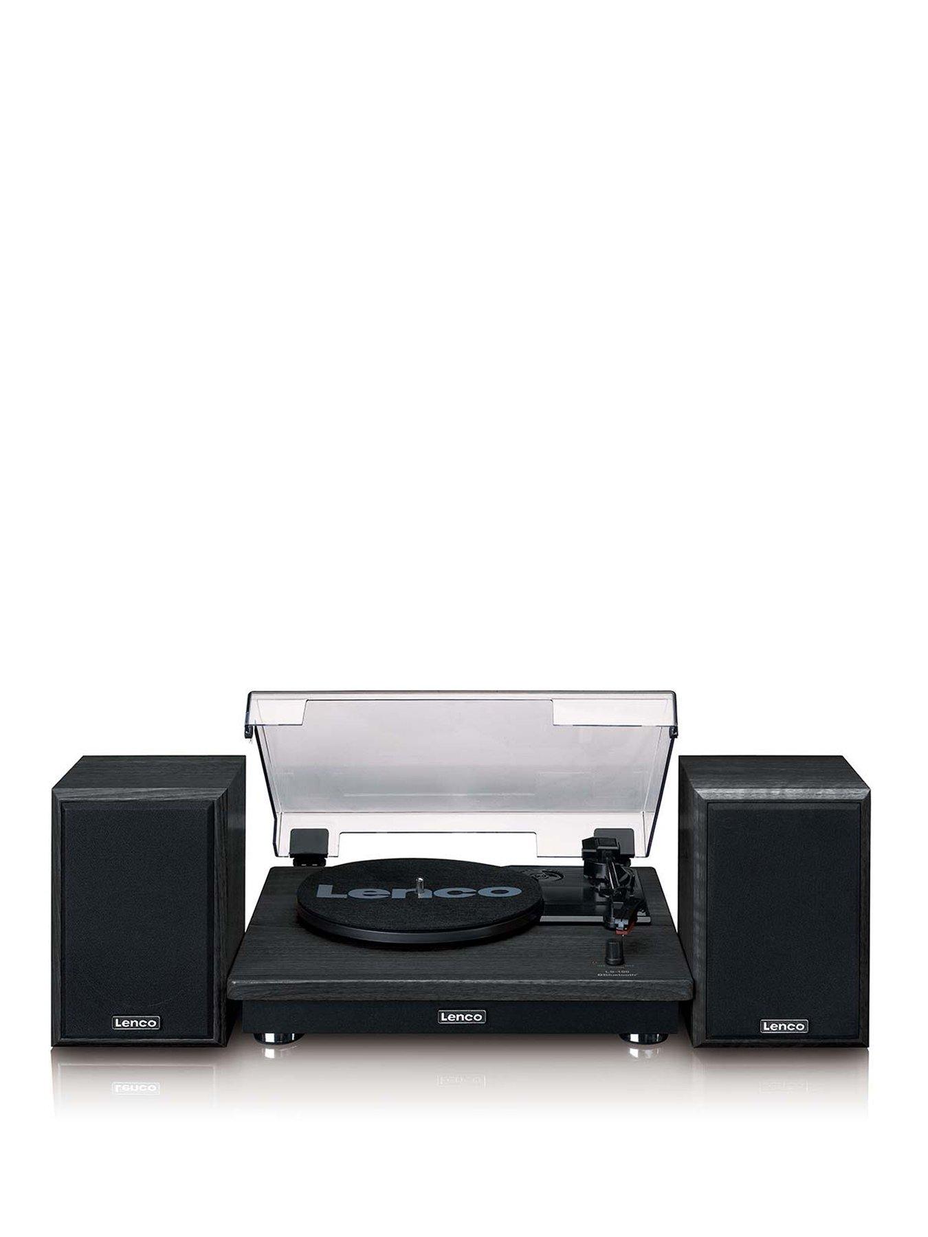 Lenco LS-100BK Turntable and Hi-Fi Speakers