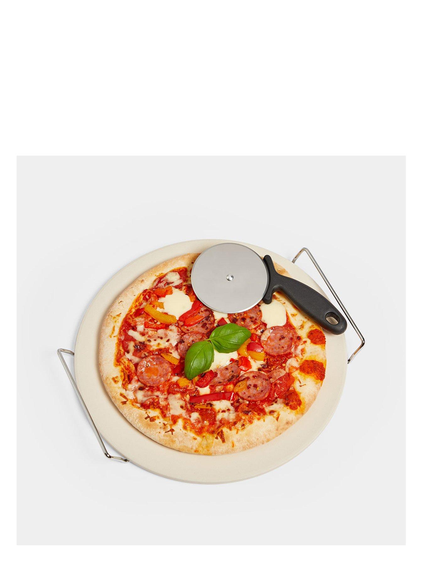 Image 2 of 6 of Vonshef Bbq Pizza Stone &amp; Cutter