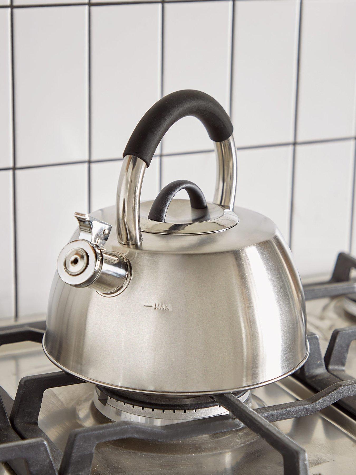 Vonshef 2.5l Silver Whistling Stove Top Kettle