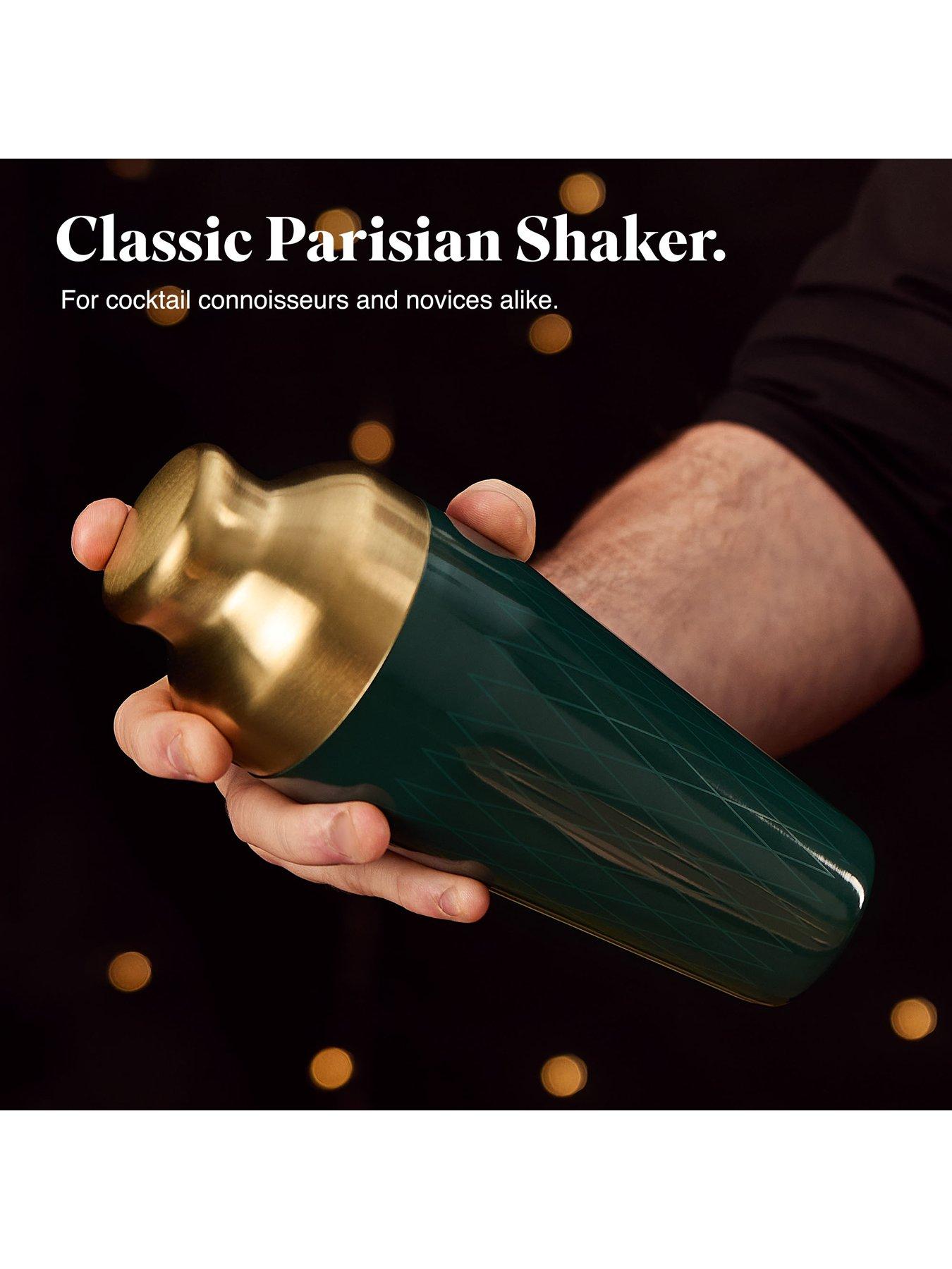 Image 3 of 6 of Vonshef Parisian Green And Gold Cocktail Shaker Set - 6 Piece