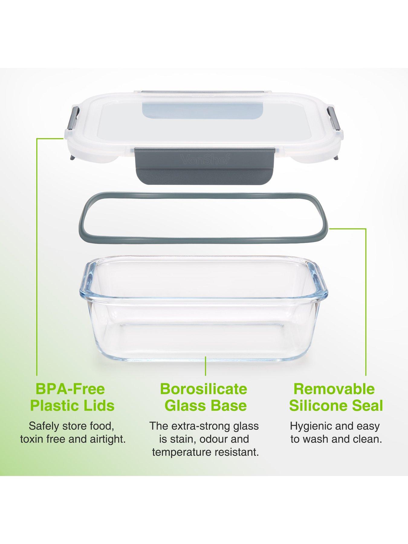 Image 5 of 8 of Vonshef Glass Food Storage Containers - 12 Piece Set