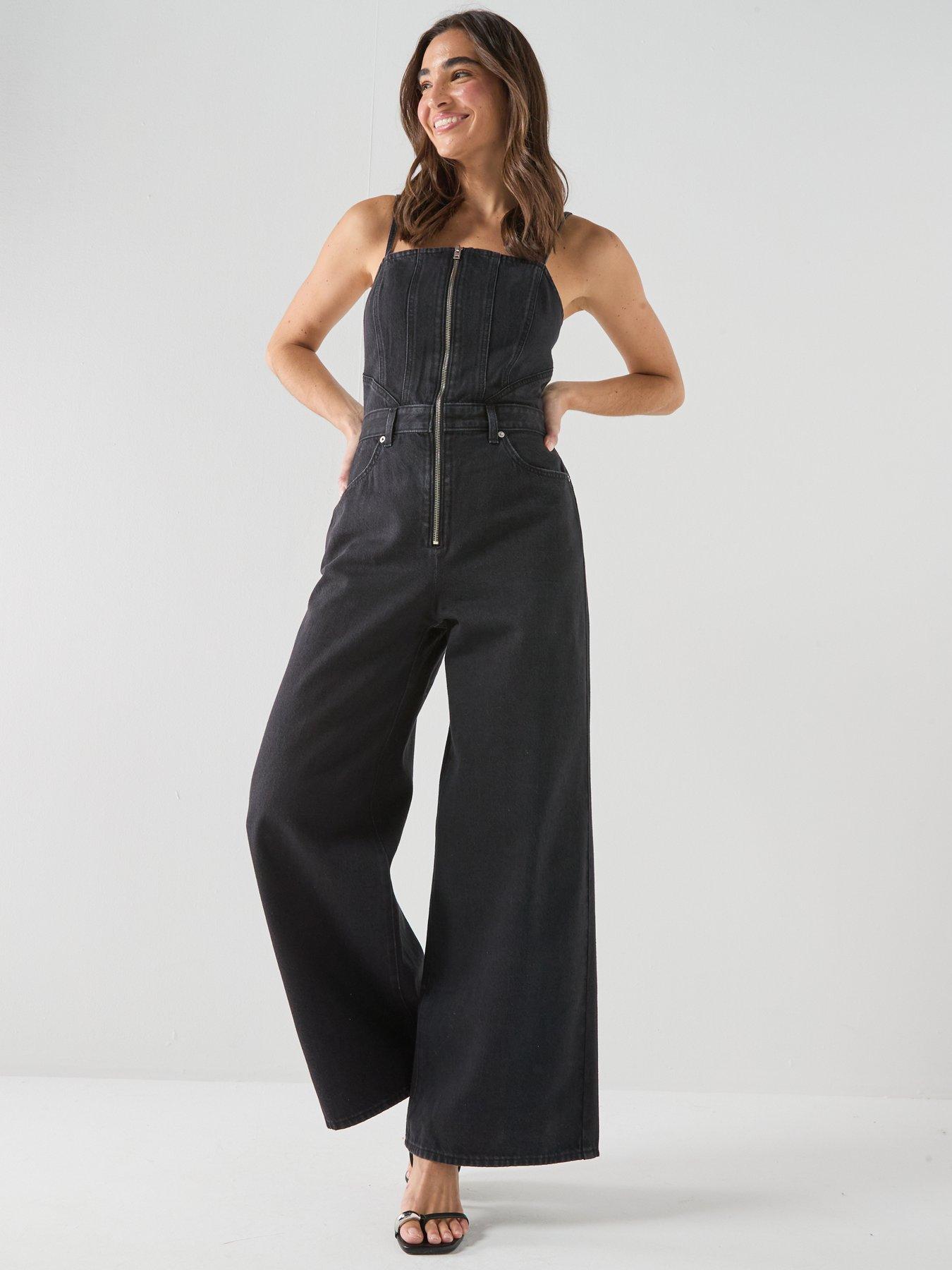 Image 3 of 6 of Levi's Seamed Jumpsuit - Grey