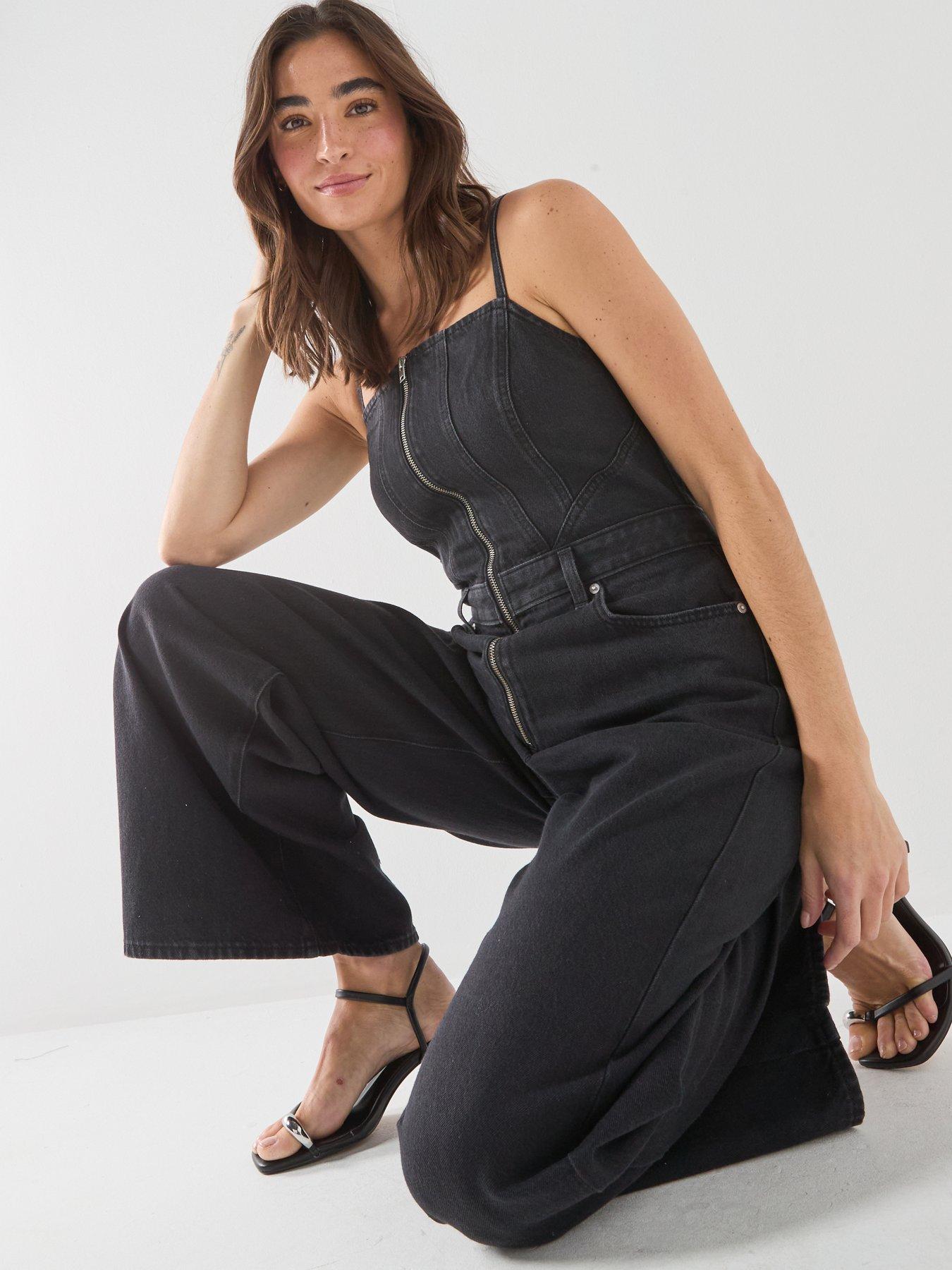Image 4 of 6 of Levi's Seamed Jumpsuit - Grey