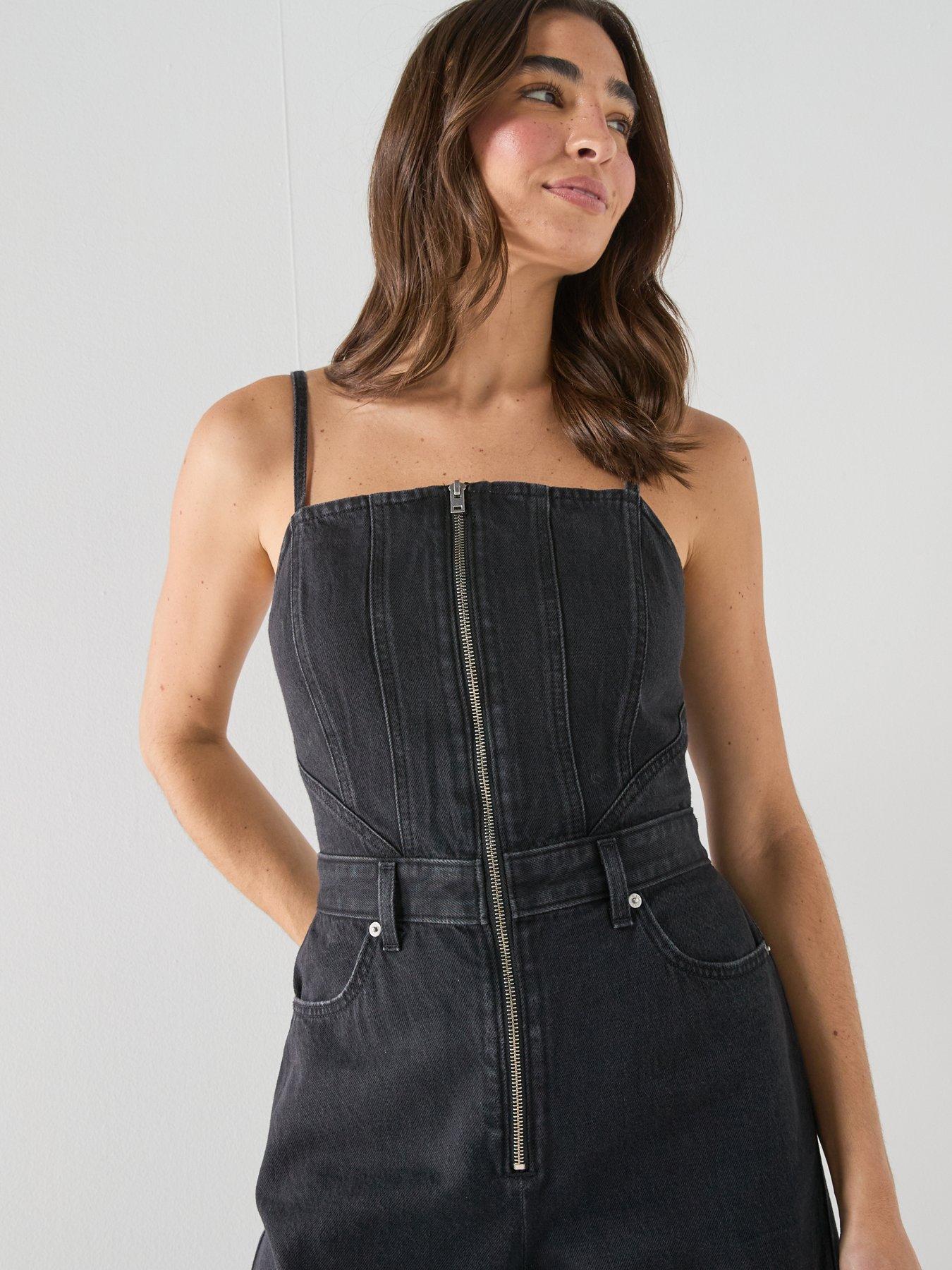 Image 5 of 6 of Levi's Seamed Jumpsuit - Grey
