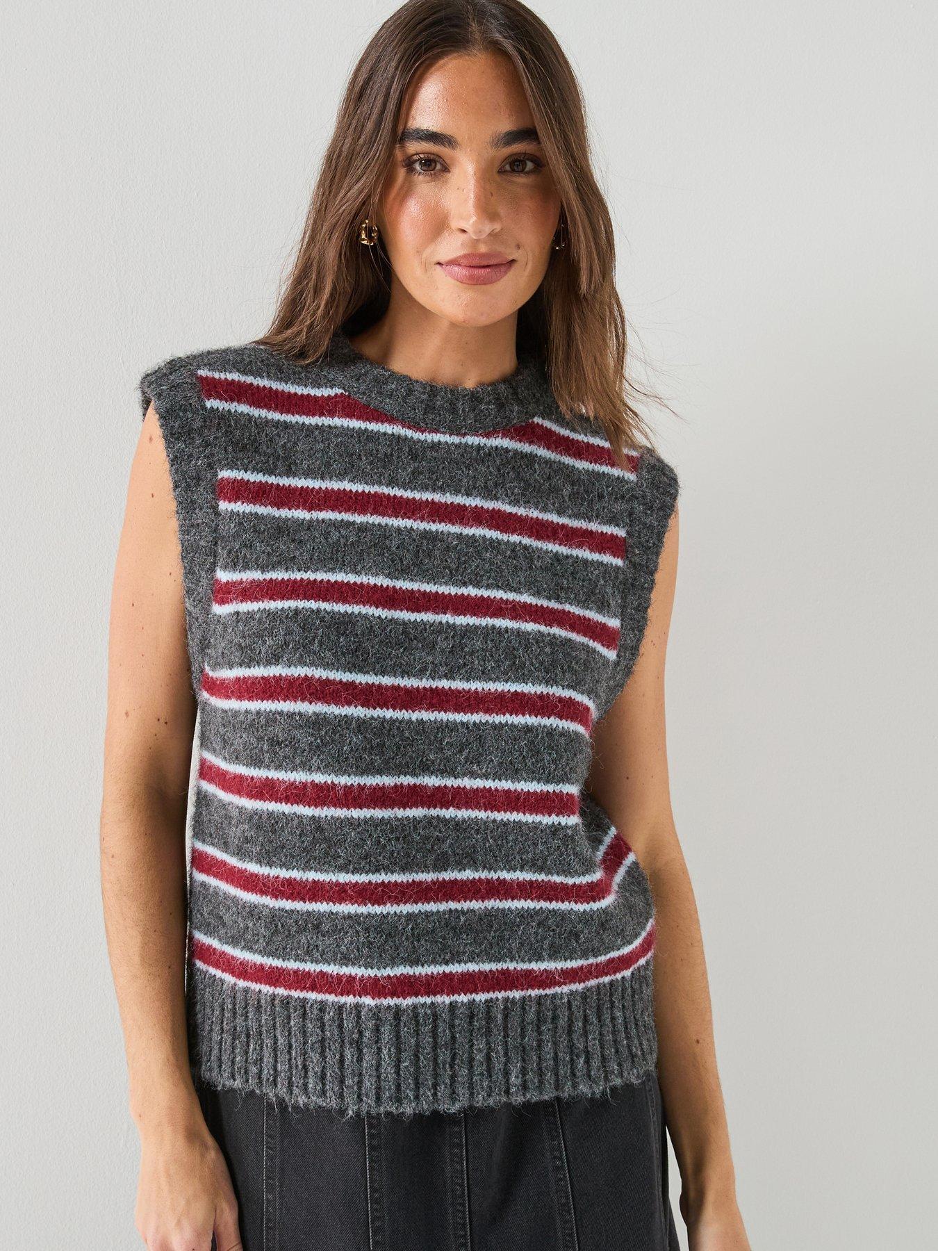 Image 1 of 6 of Levi's Womens Alice Striped Sweater Vest - Multi