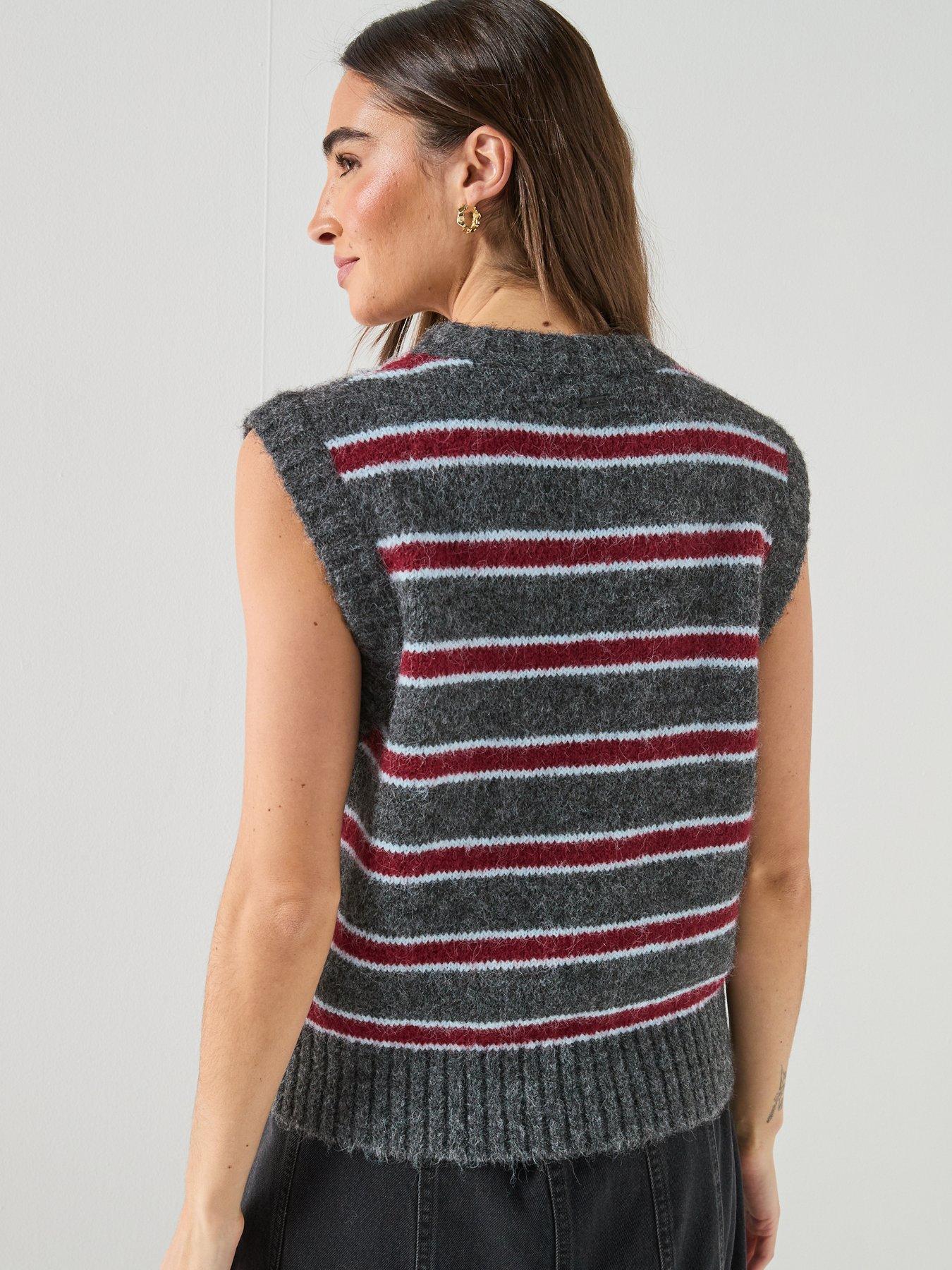 Image 2 of 6 of Levi's Womens Alice Striped Sweater Vest - Multi