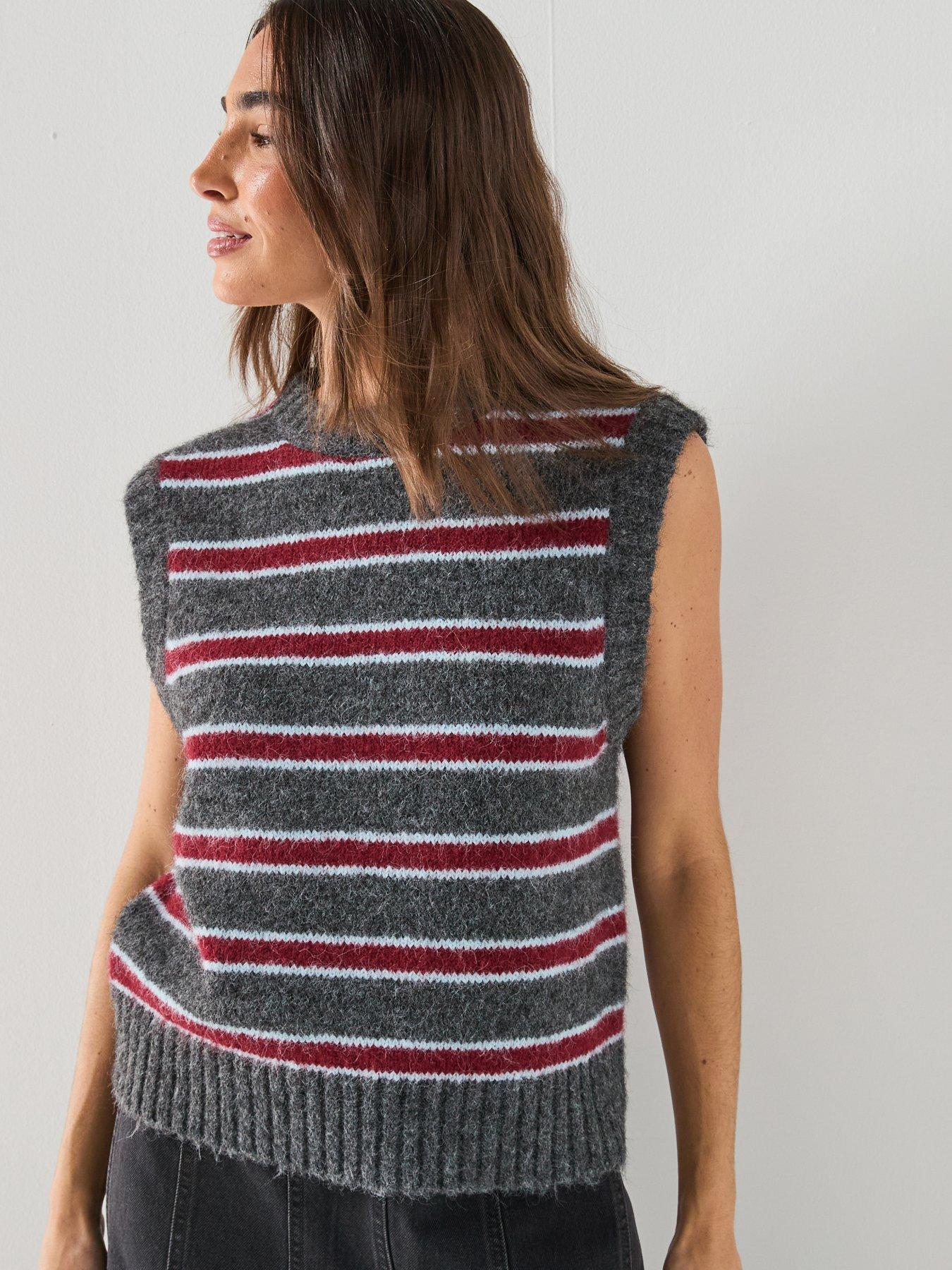 Image 5 of 6 of Levi's Womens Alice Striped Sweater Vest - Multi