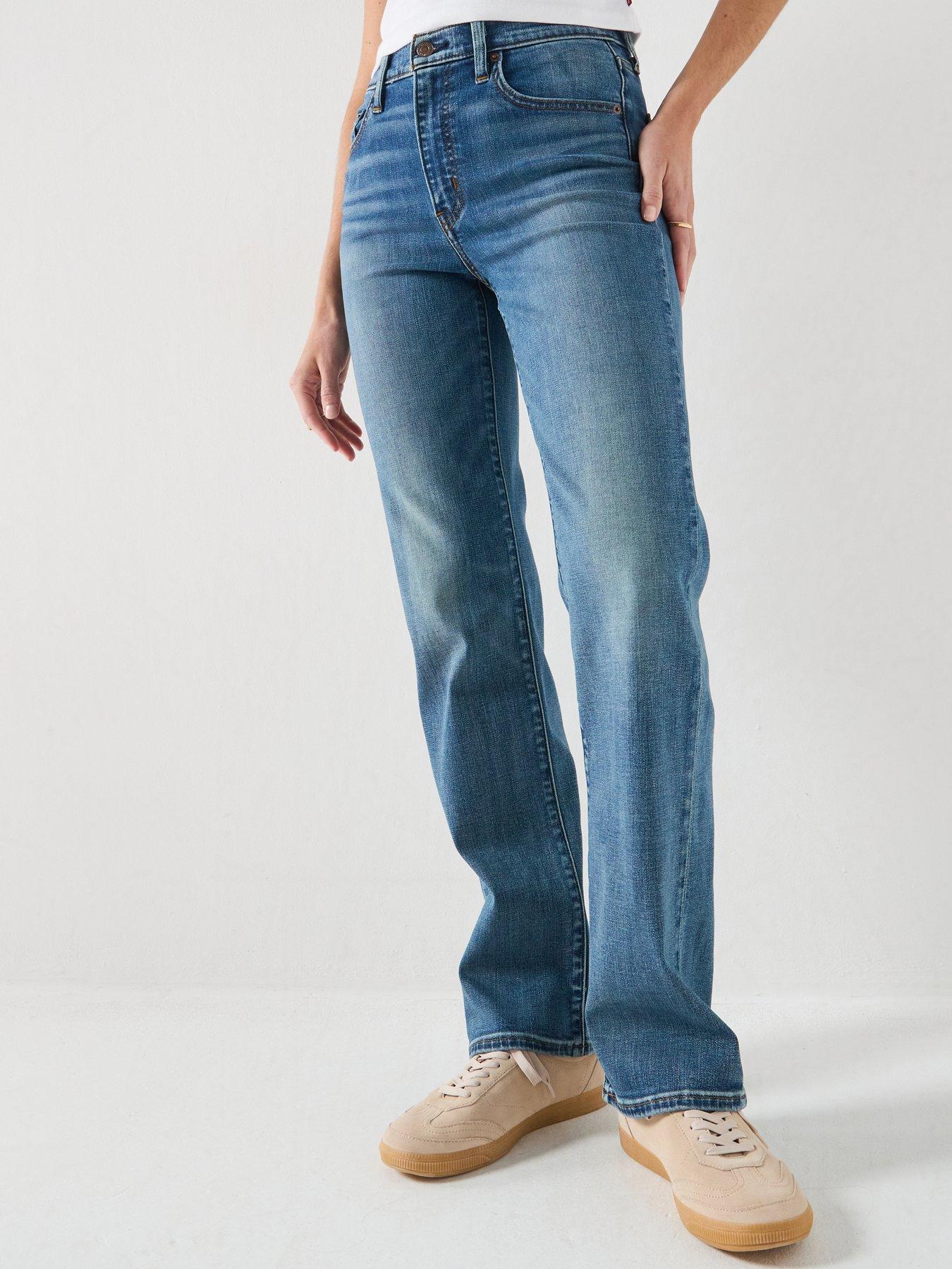 Image 1 of 6 of Levi's 723 High Rise Straight Fit Jeans - Finder Keeper Clean Hem