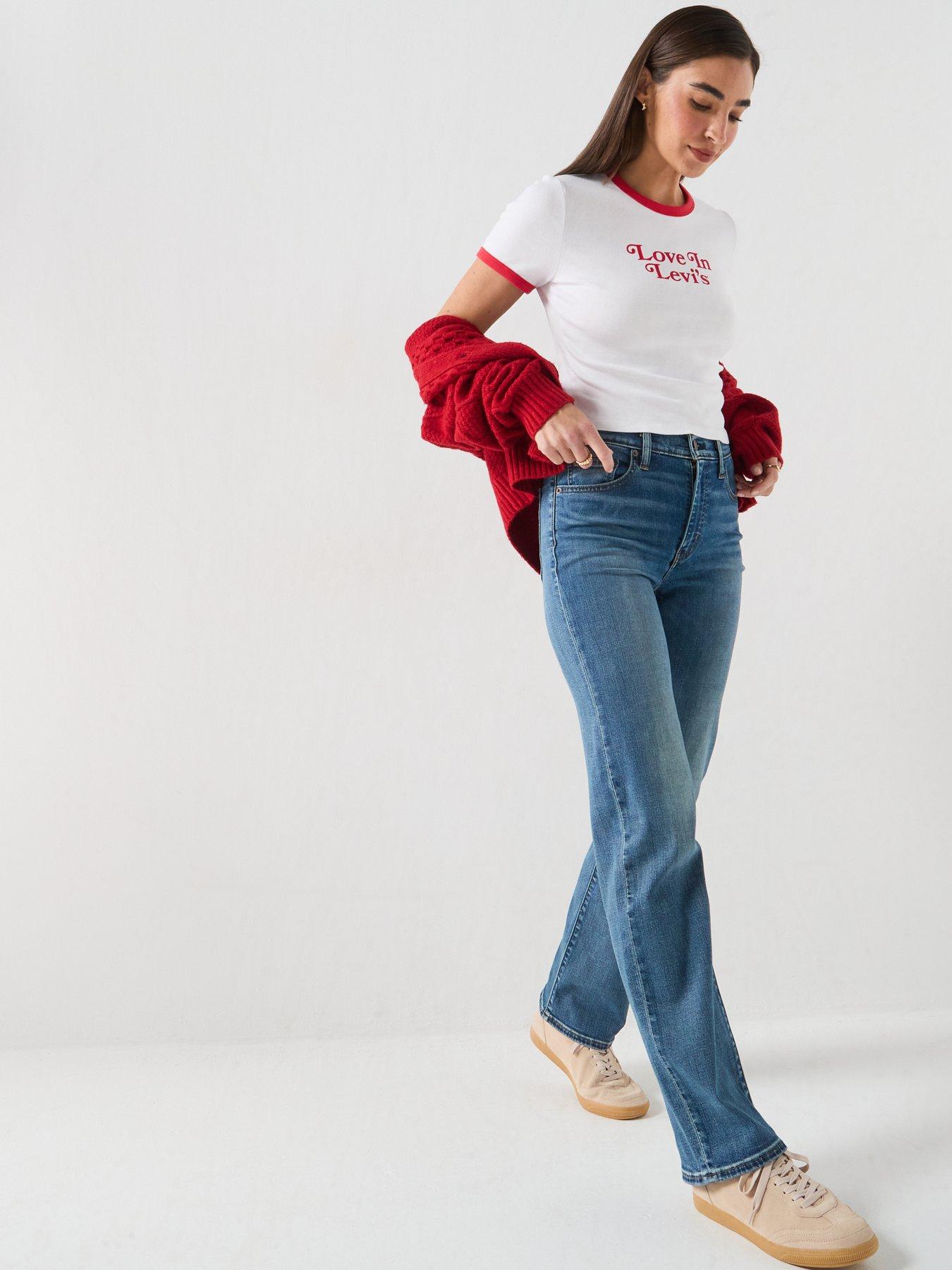 Image 5 of 6 of Levi's 723 High Rise Straight Fit Jeans - Finder Keeper Clean Hem
