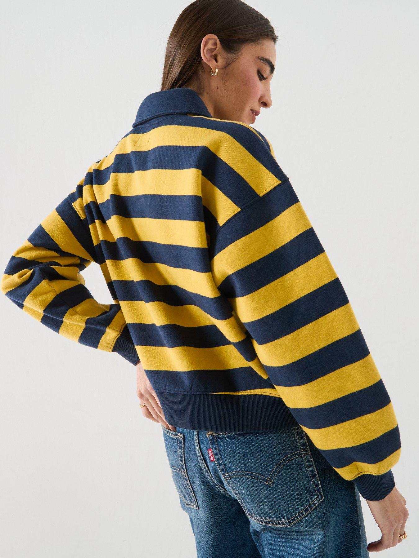 Image 2 of 6 of Levi's Vintage Stripe Long Sleeve Rugby Sweatshirt - Spicy Mustard