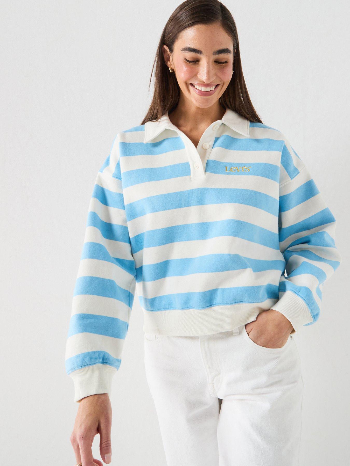 Levi's Vintage Rugby Fleece - Stripe Alaskan Blue