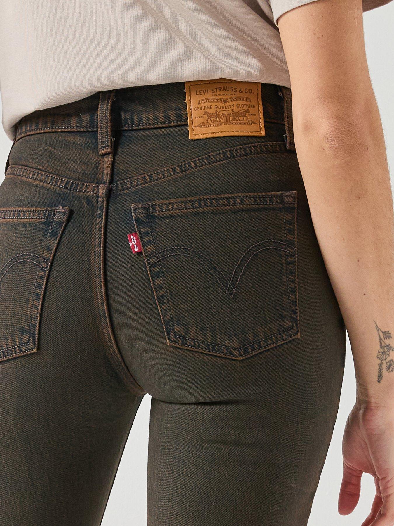 Image 4 of 6 of Levi's Ribcage Slim Jeans - Brown