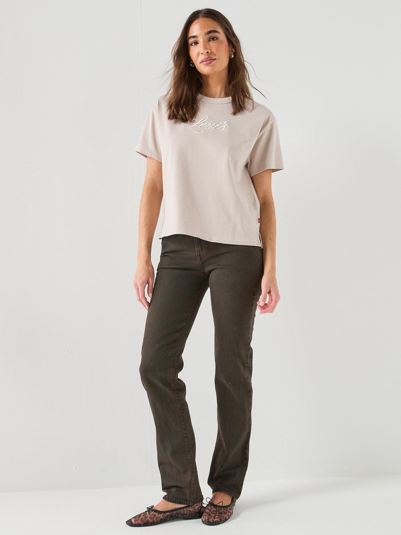 Image 5 of 6 of Levi's Ribcage Slim Jeans - Brown