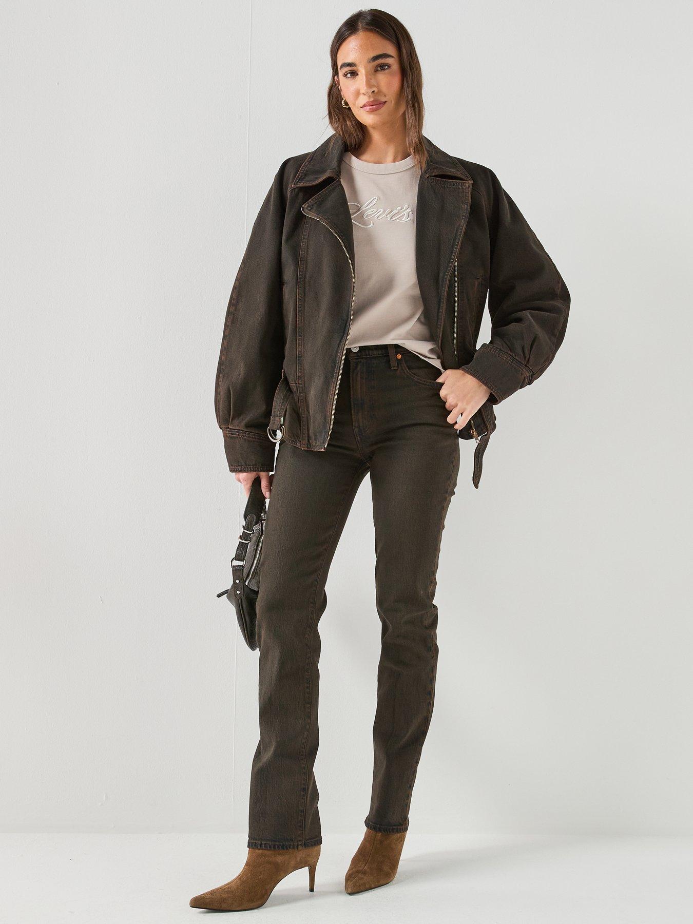 Image 6 of 6 of Levi's Ribcage Slim Jeans - Brown