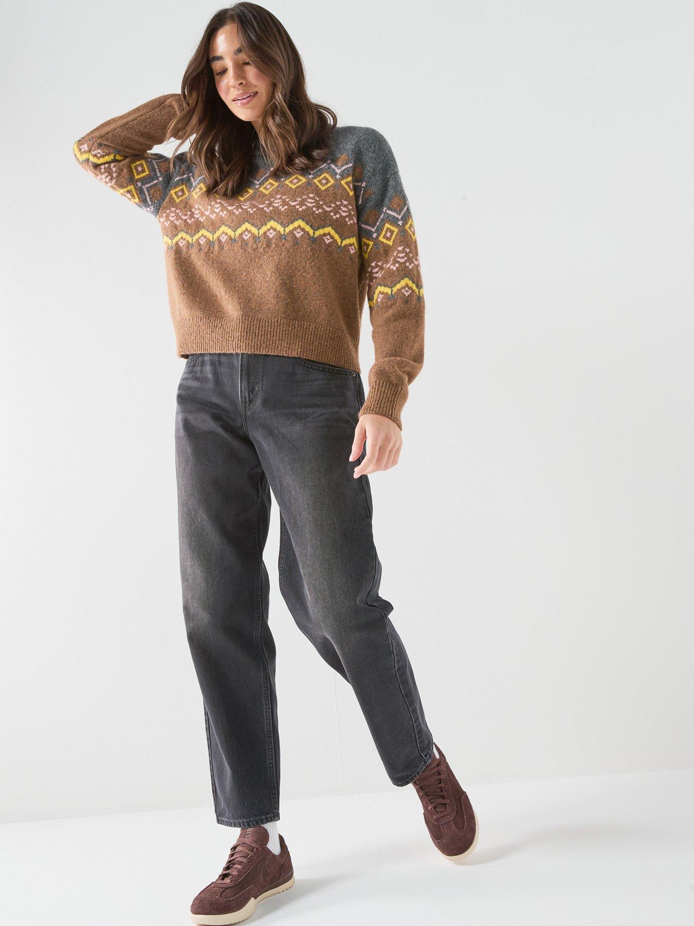 Image 3 of 6 of Levi's Womens Charlotte Fairisle Soft-Touch Crewneck Jumper - Multi